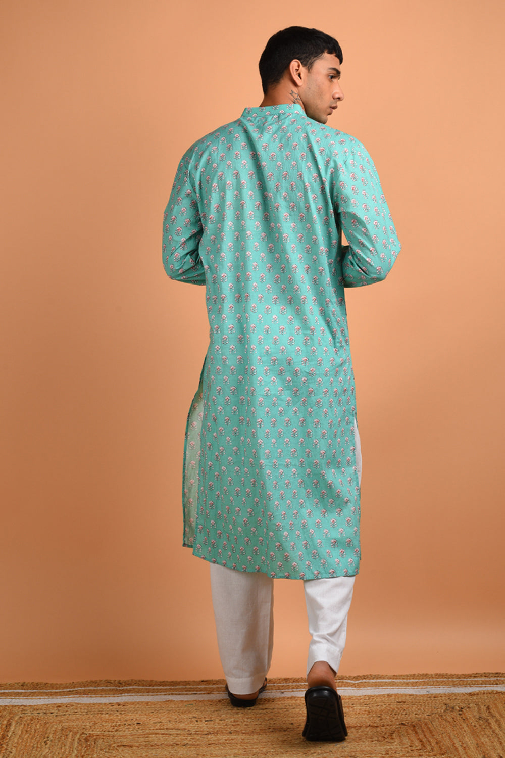 Mint Handblock Kurta