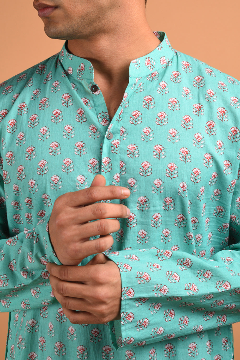 Mint Handblock Kurta