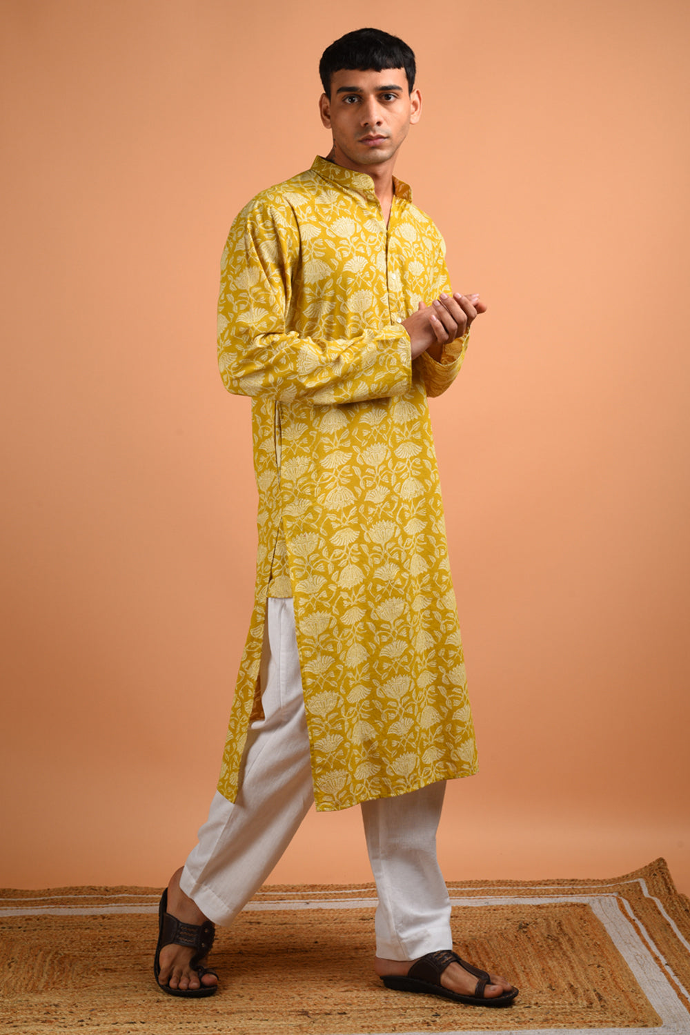 Corn Handblock Kurta