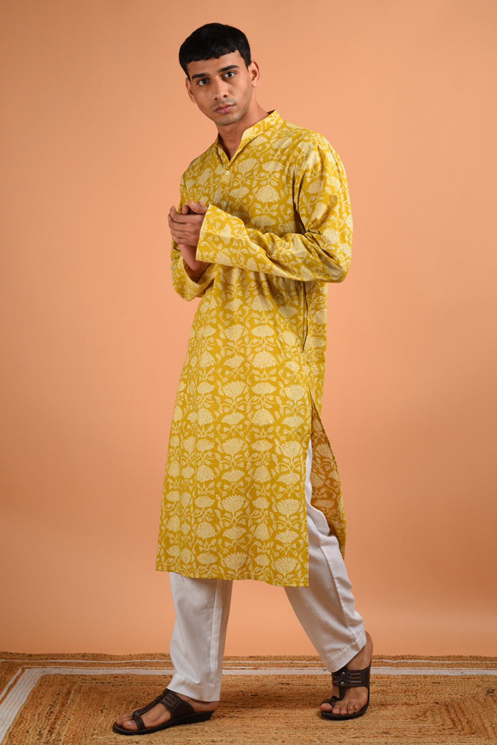 Corn Handblock Kurta