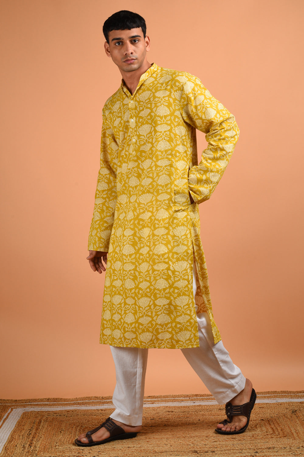 Corn Handblock Kurta