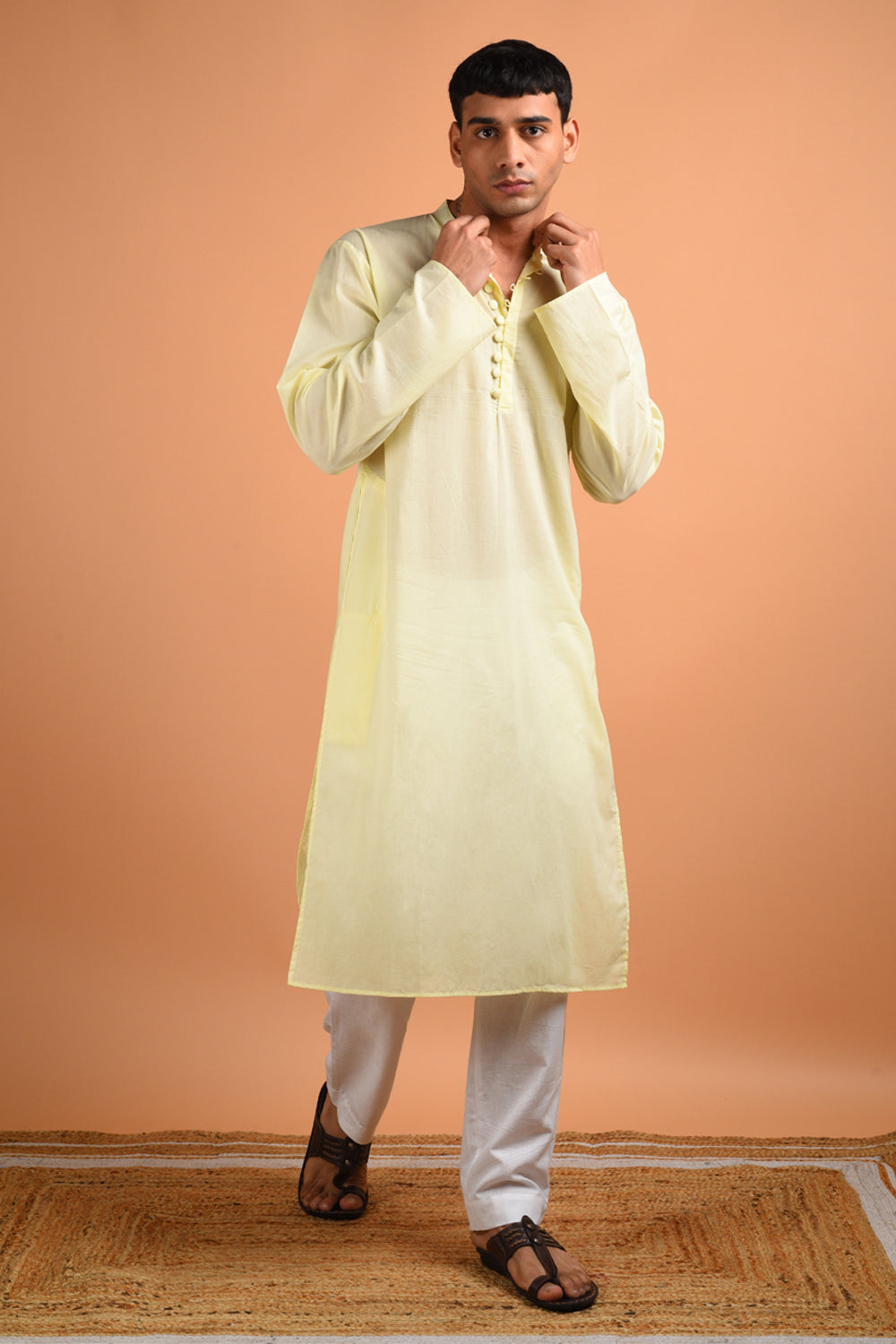 Yellow Cotton Kurta