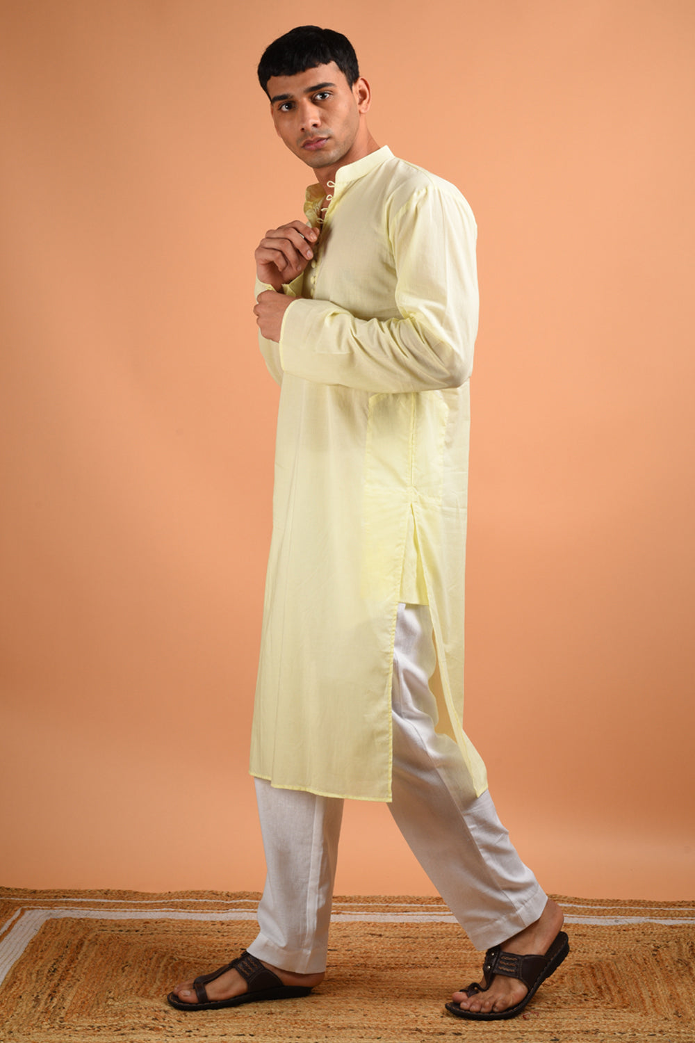 Yellow Cotton Kurta