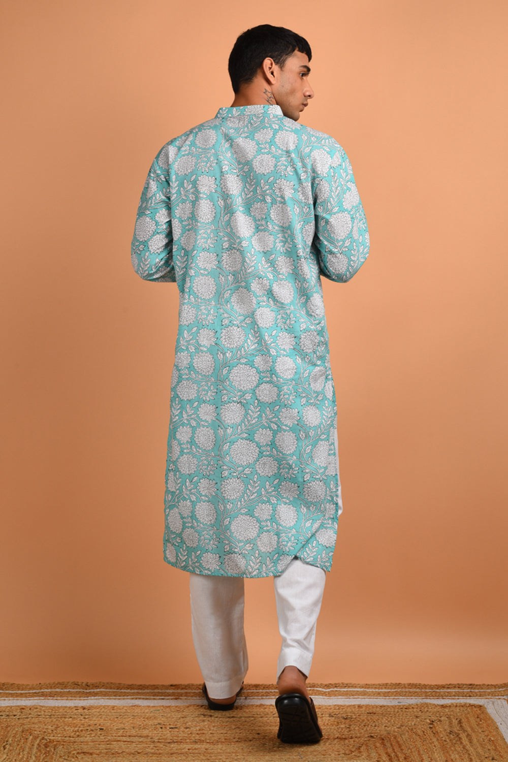 Green Handblock Kurta