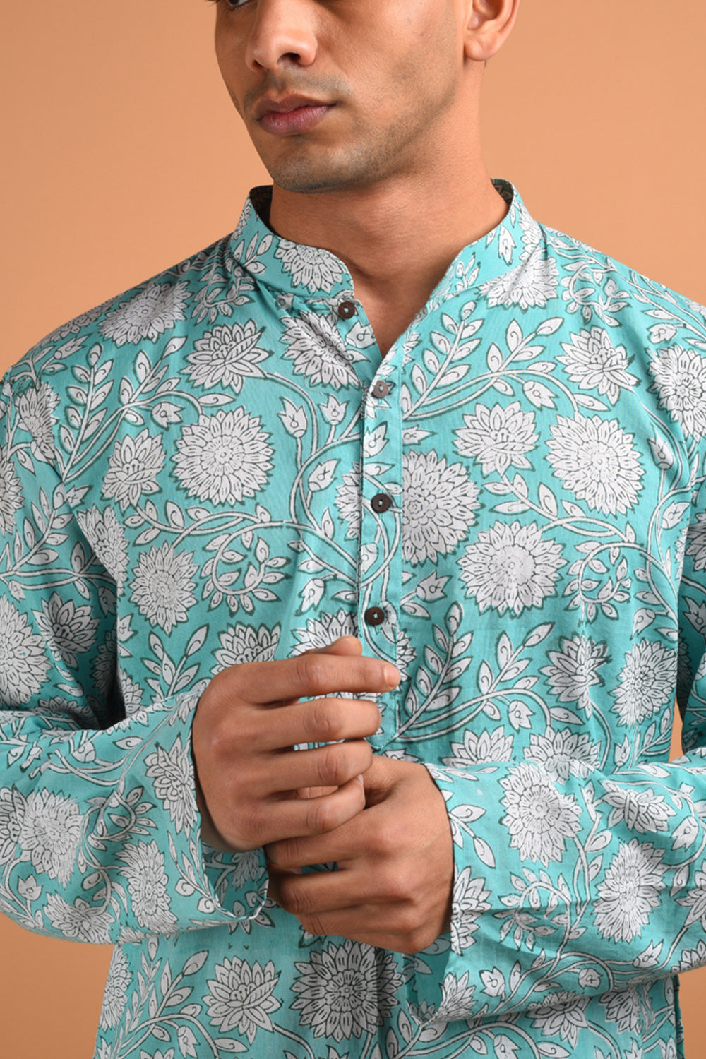 Green Handblock Kurta