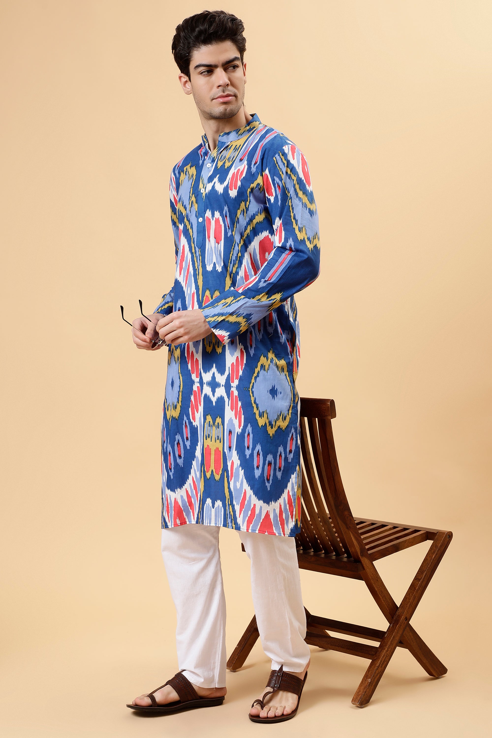 Indigo Ikat Kurta