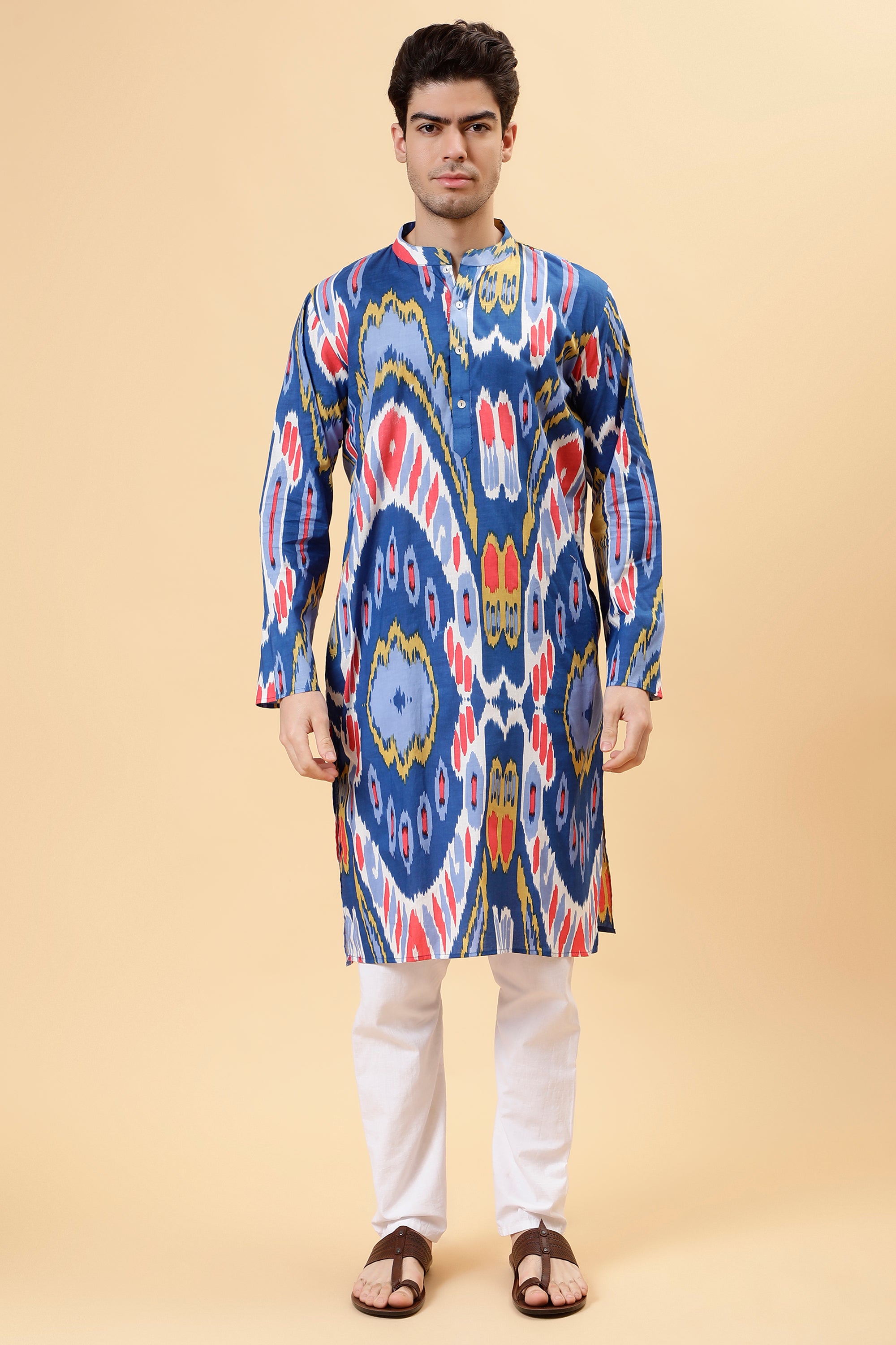 Indigo Ikat Kurta