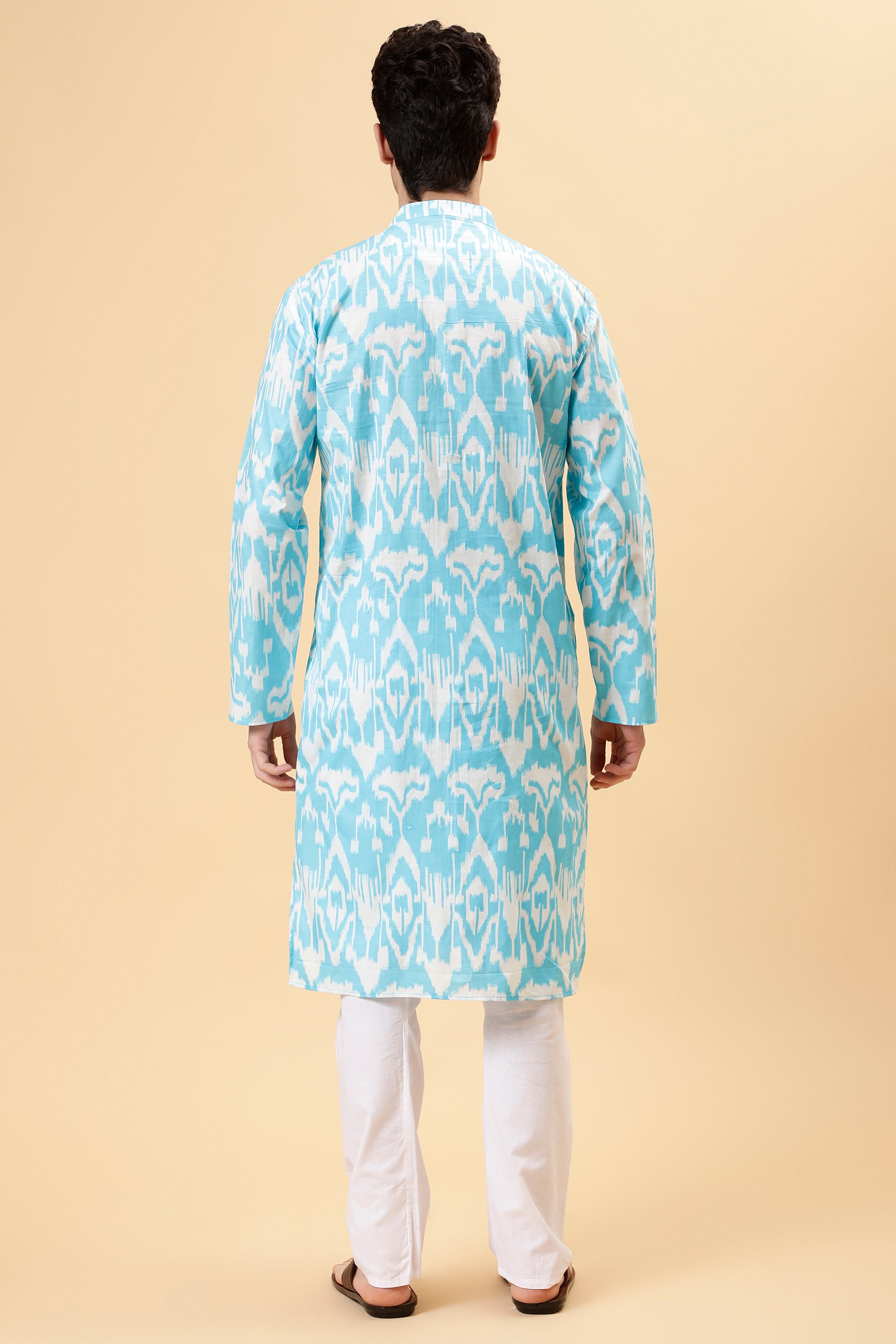 Blue Ikat Kurta