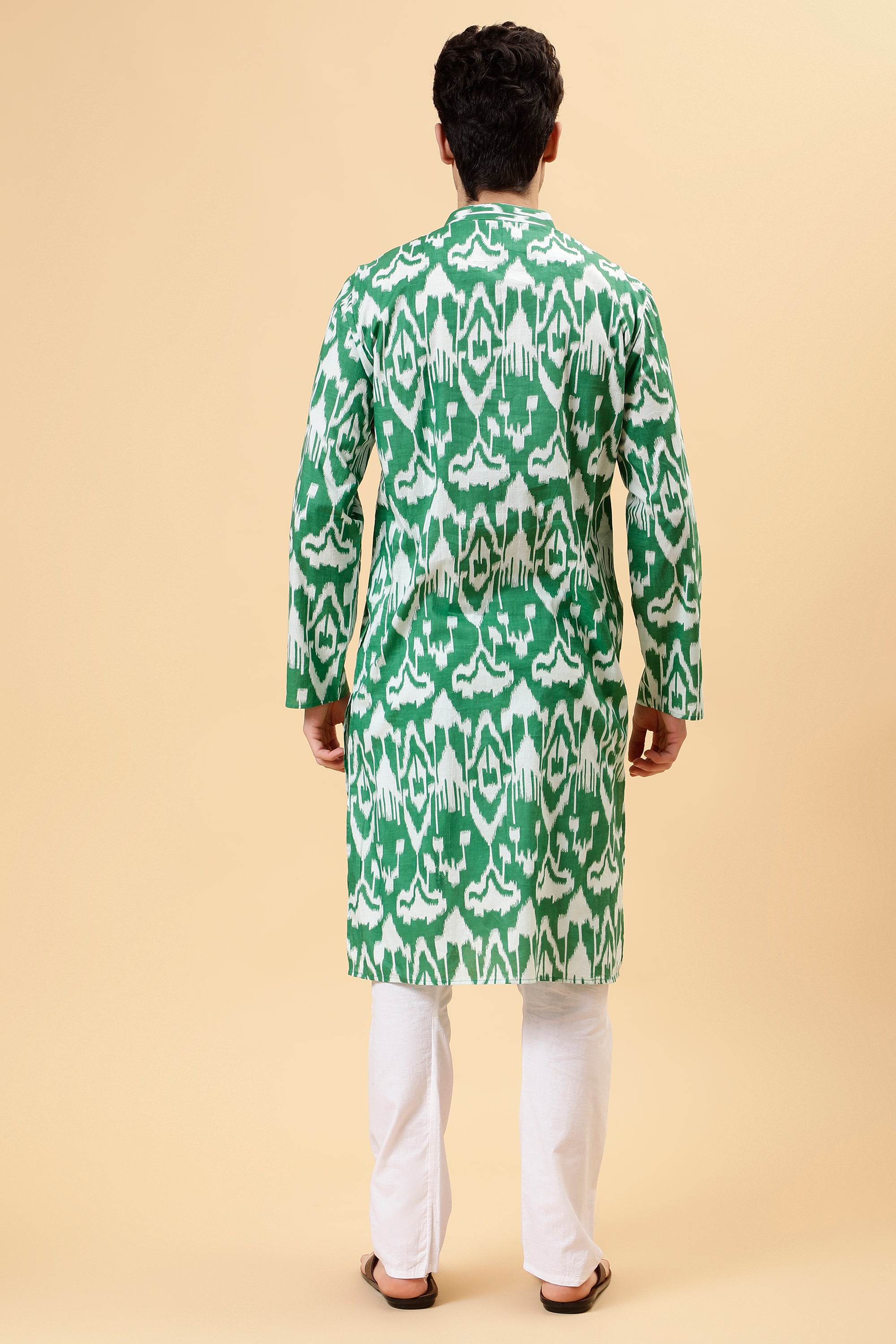 Green Ikat Kurta