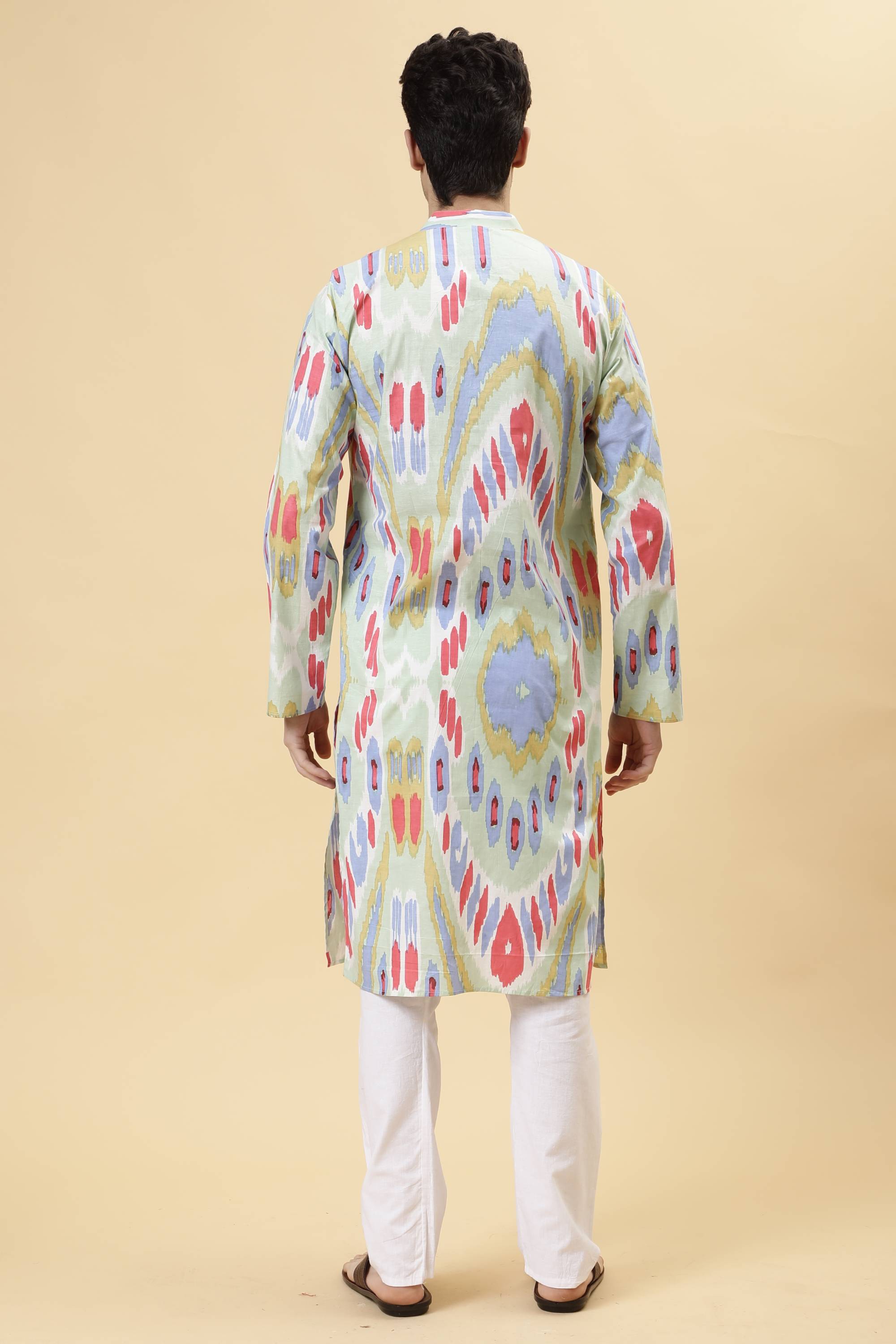 Pastel Ikat Kurta