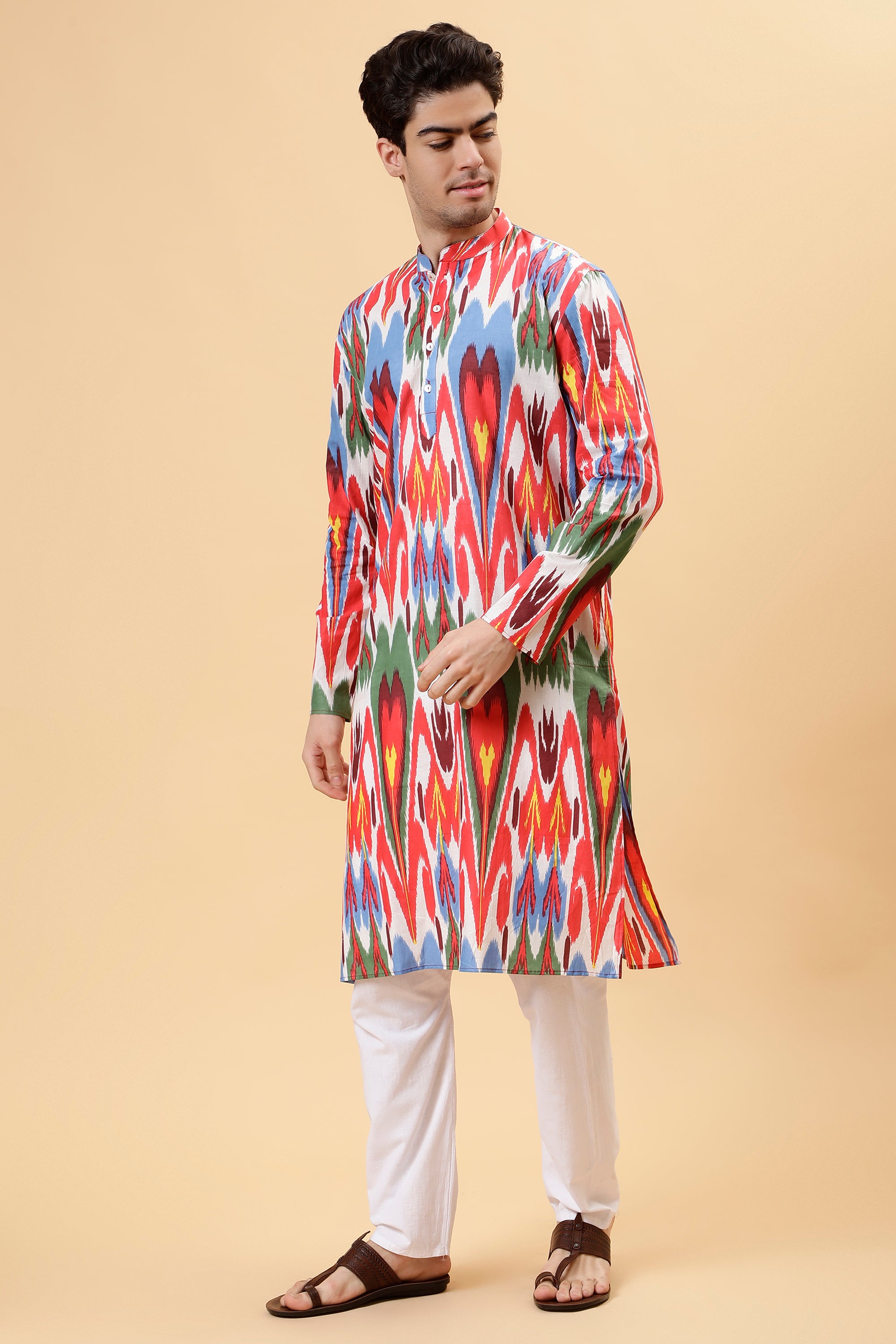 Multicolor Ikat Kurta