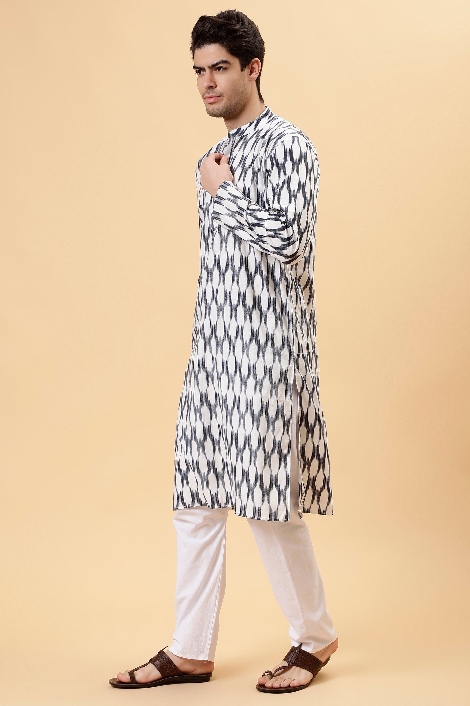 Smoke Ikat Kurta