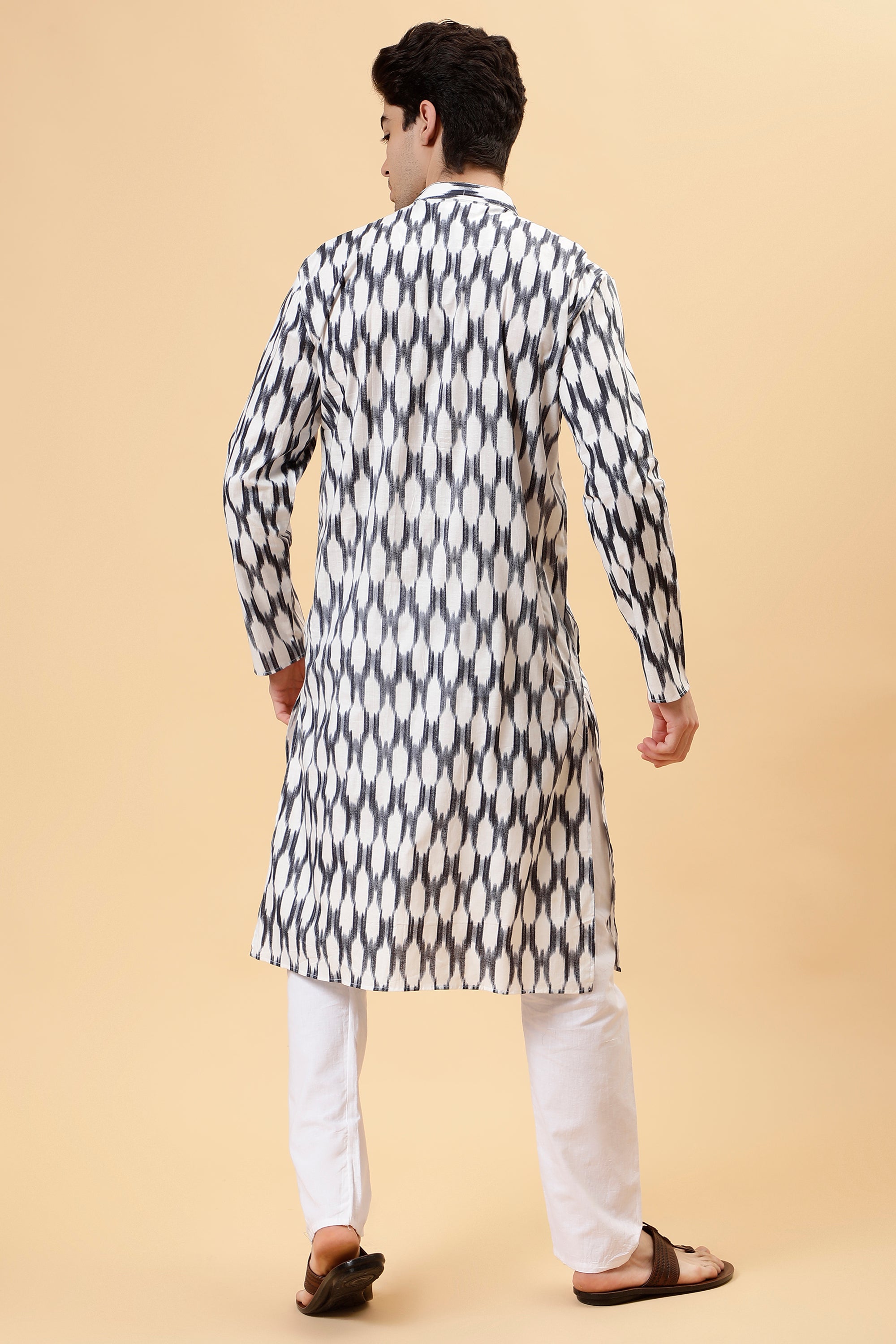 Smoke Ikat Kurta