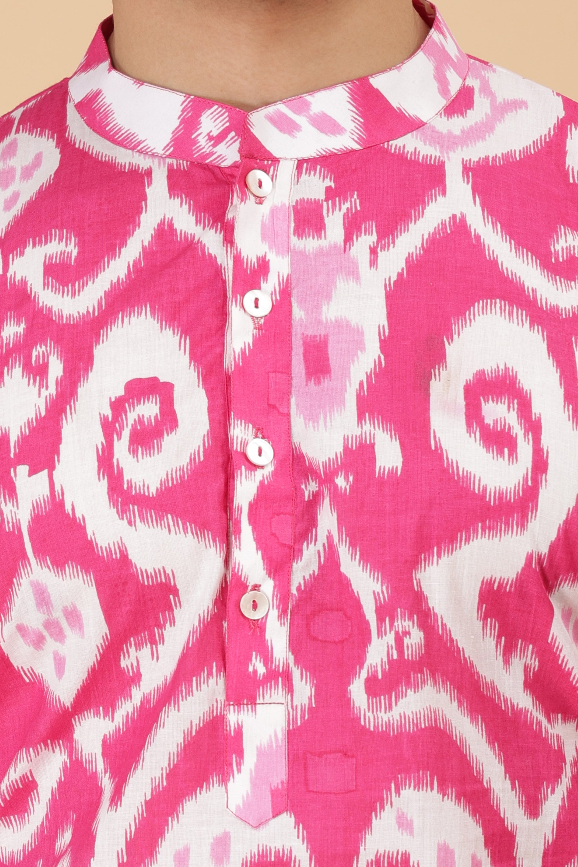 Fuchsia Ikat Kurta