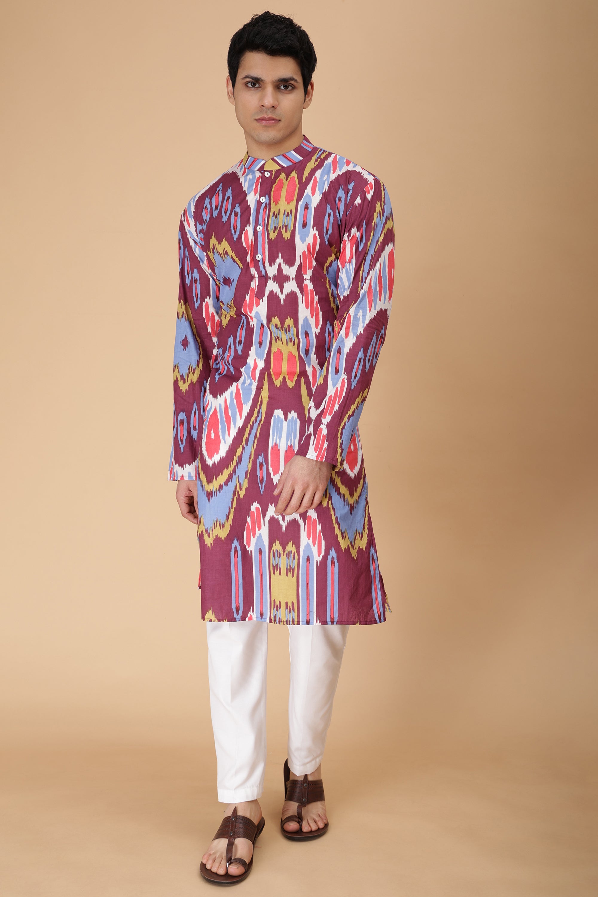 Merlot Ikat Kurta