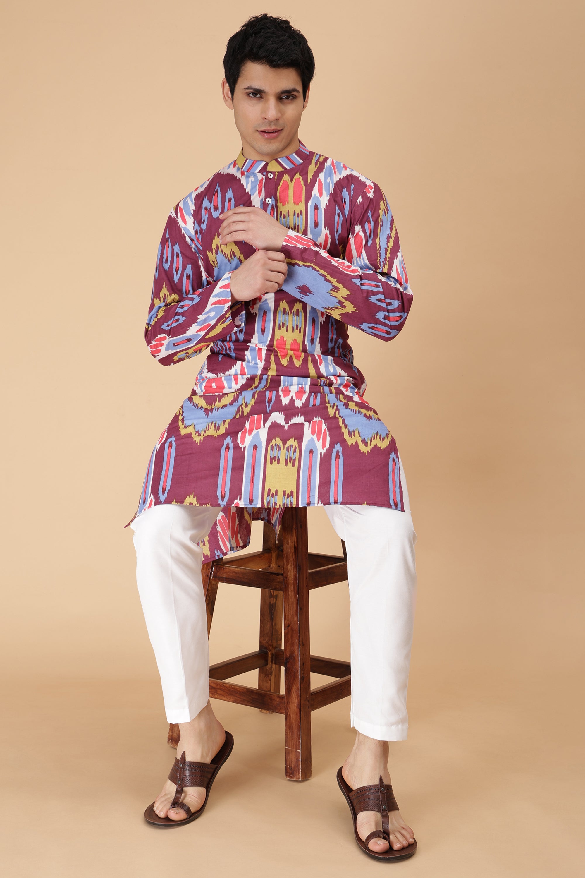 Merlot Ikat Kurta