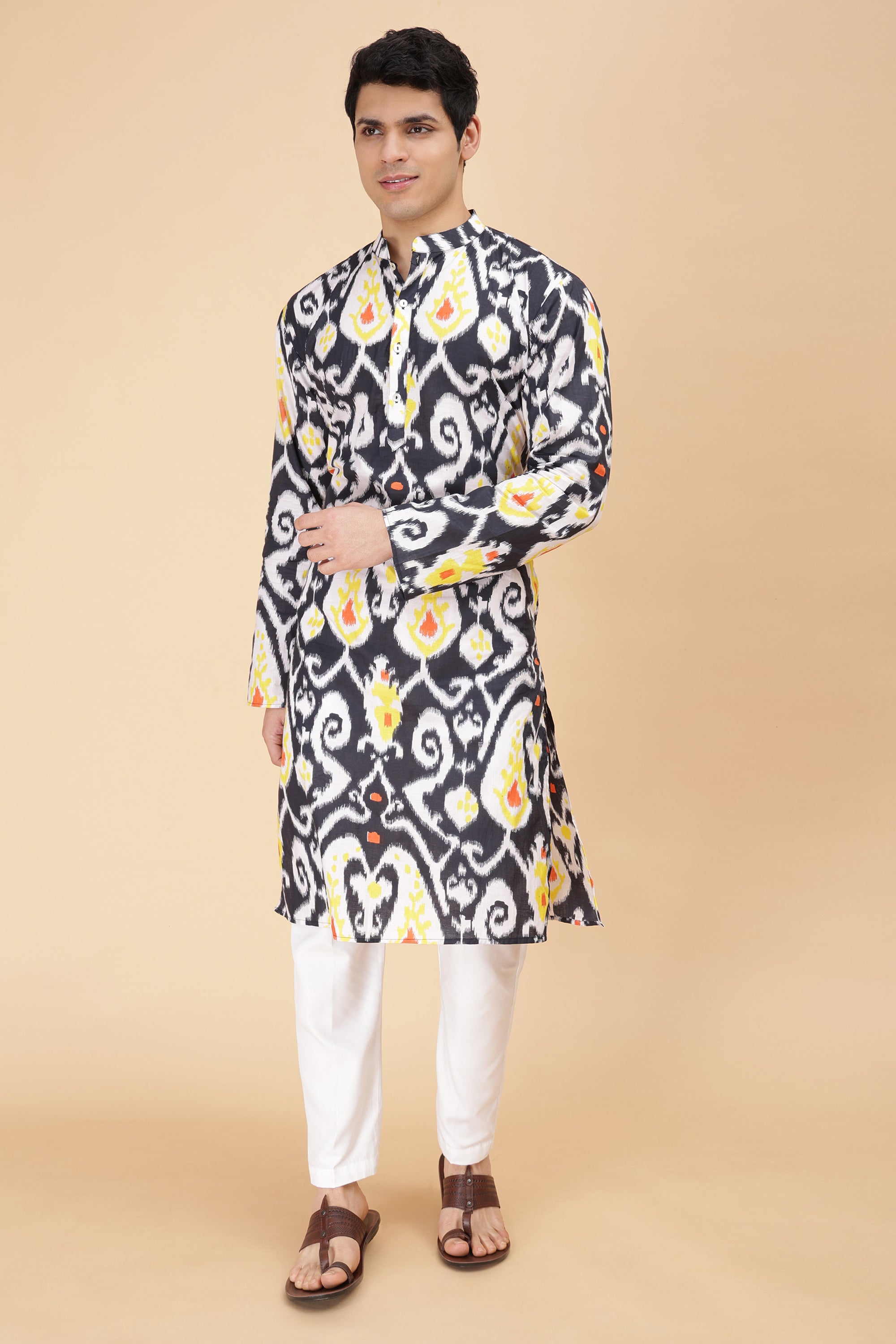 Oxide Ikat Kurta