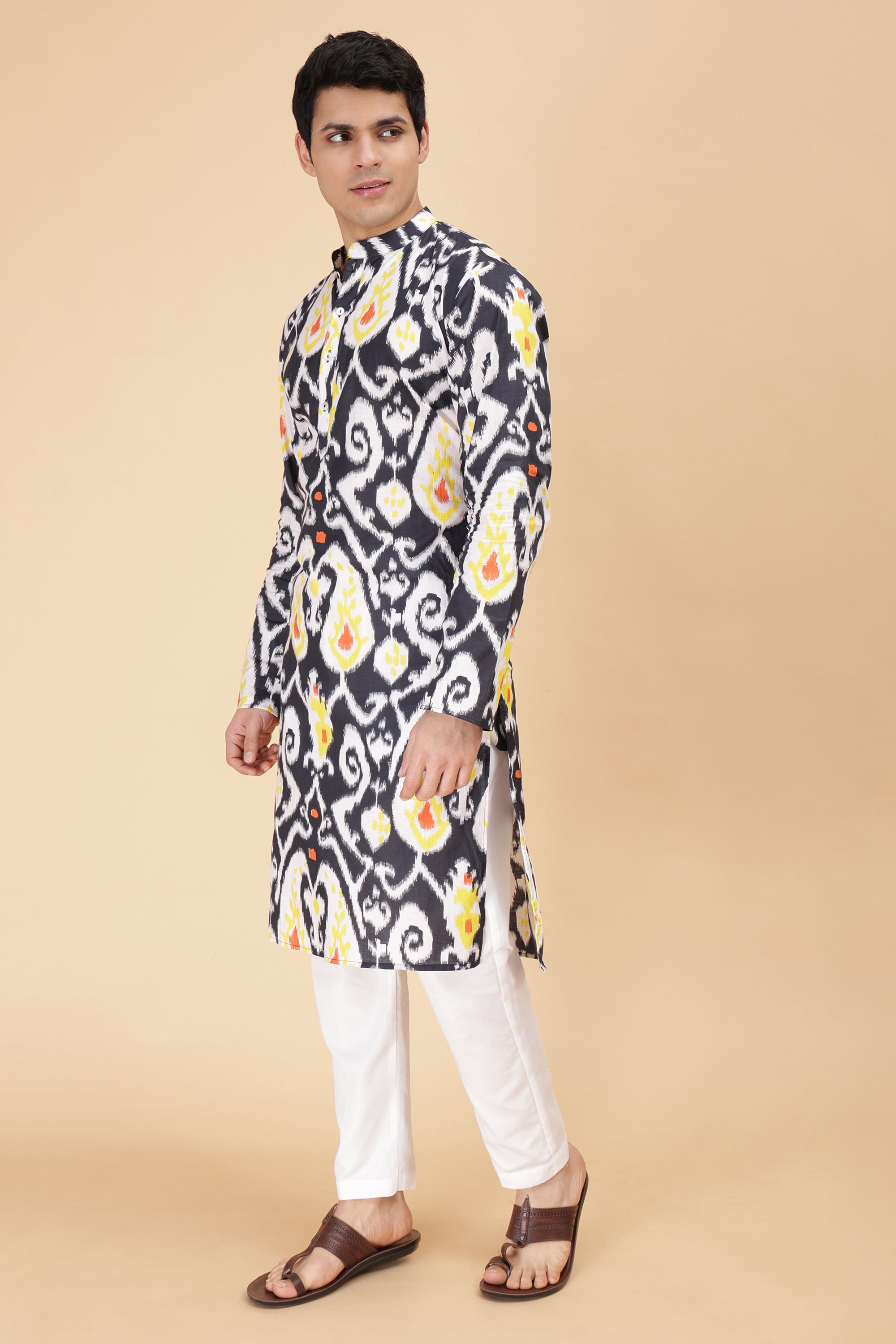 Oxide Ikat Kurta