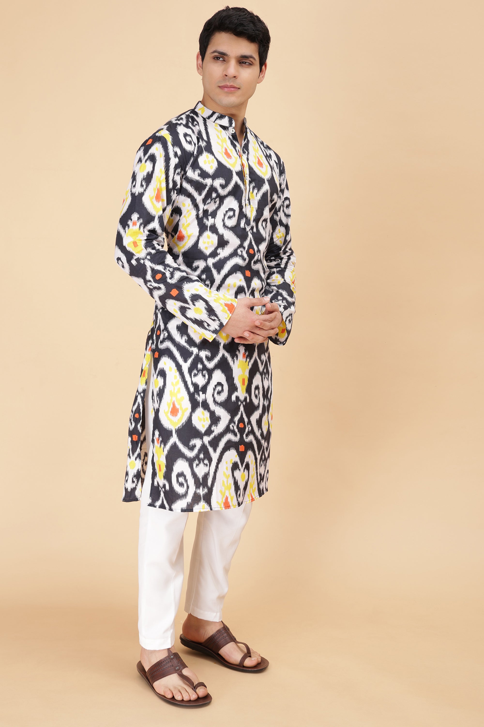 Oxide Ikat Kurta