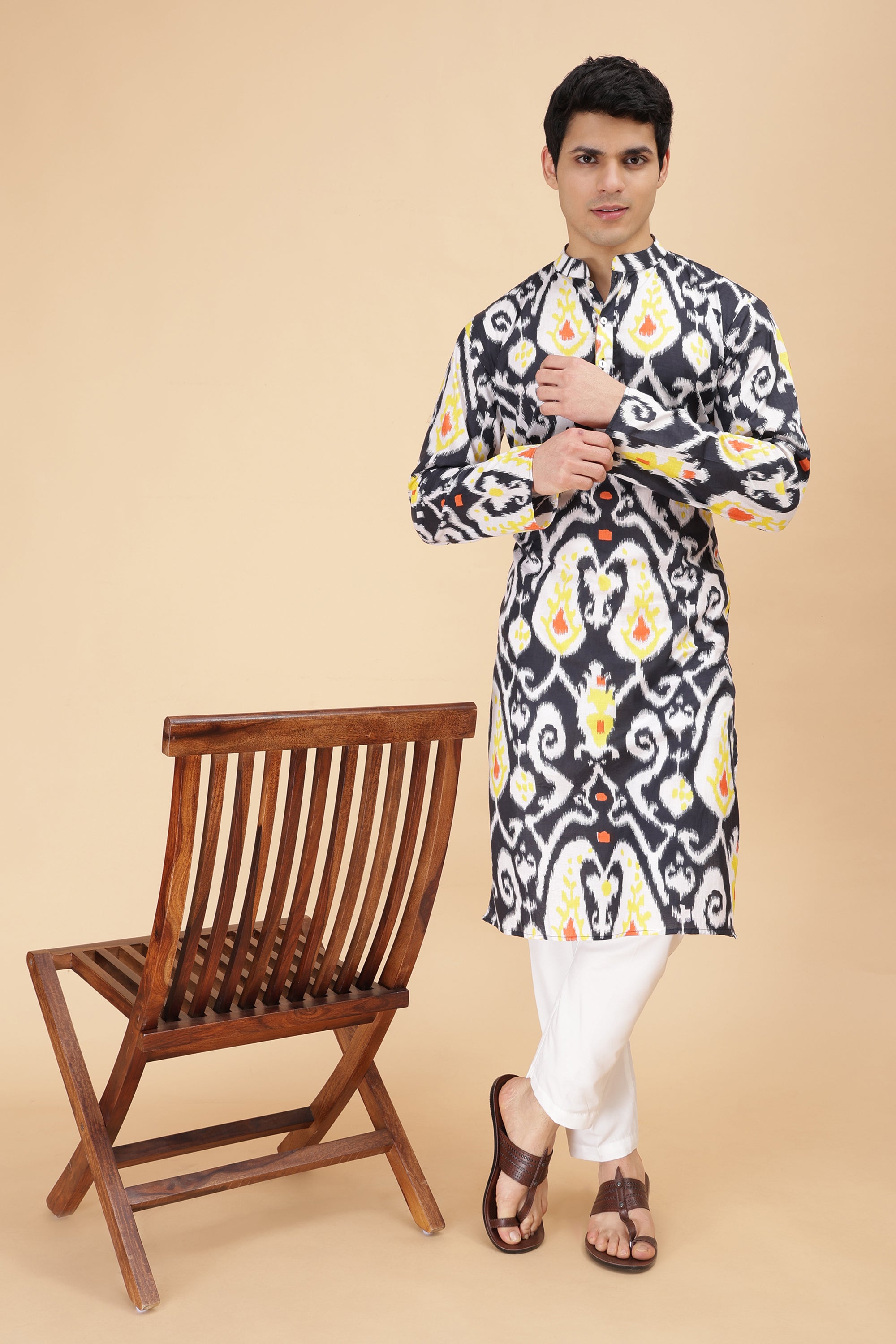 Oxide Ikat Kurta