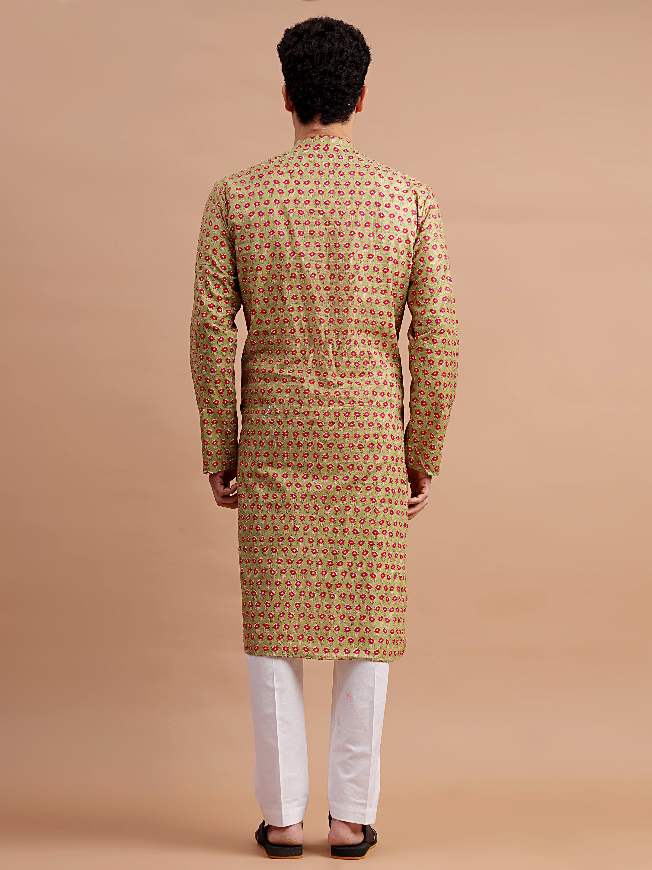 Olive Men Kurta Set