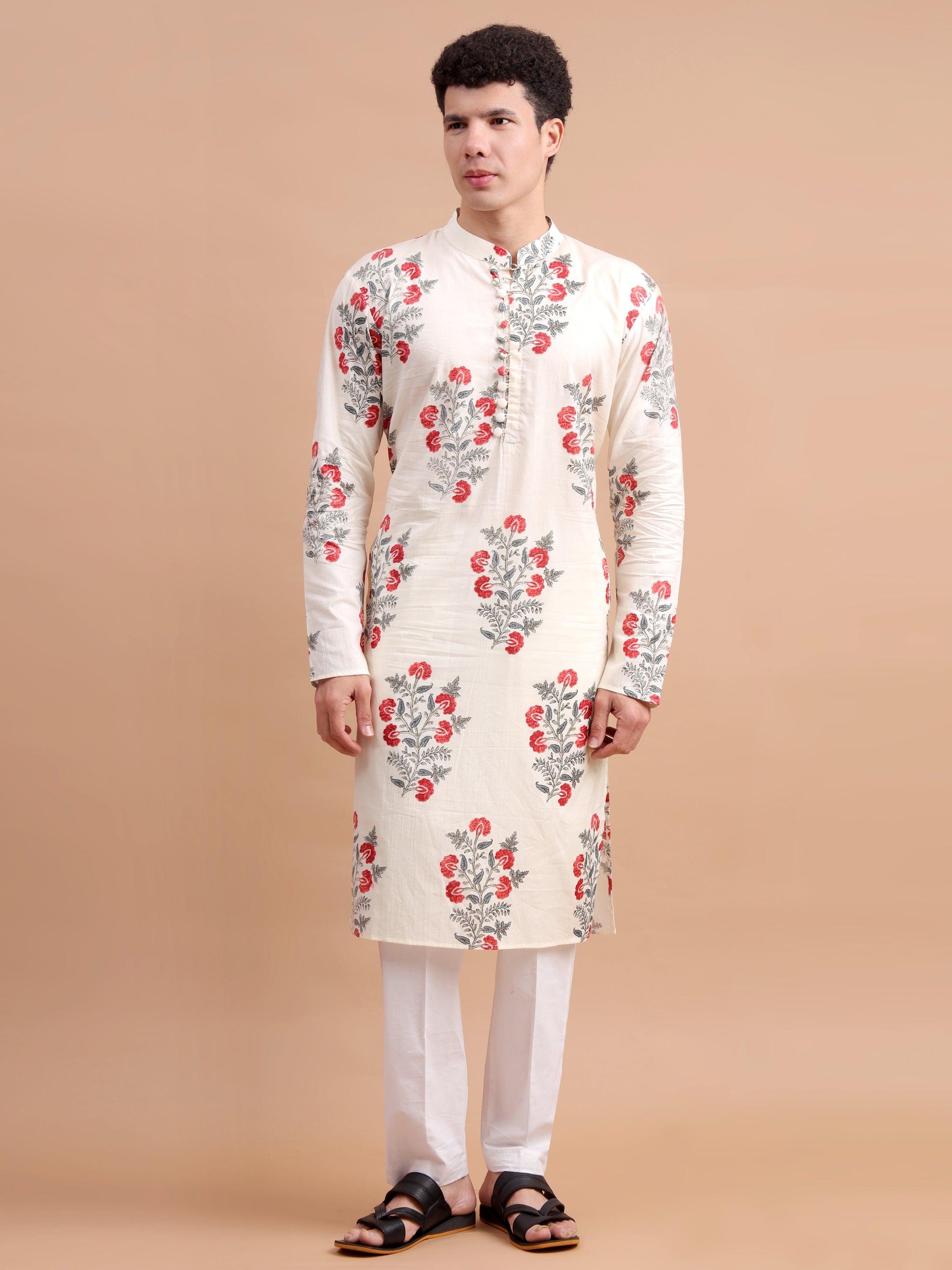 Off-White Men Kurta Set