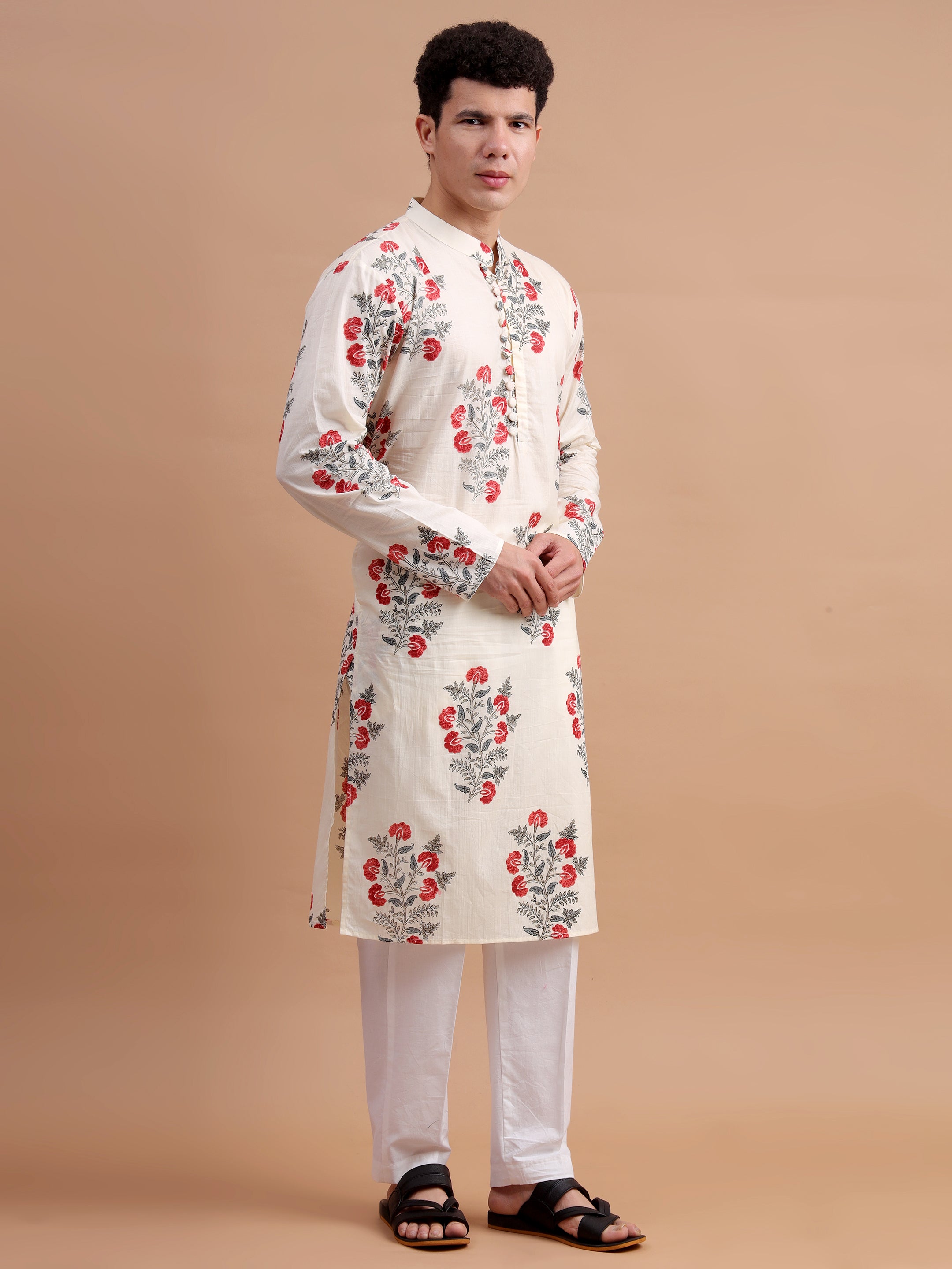 Off-White Men Kurta Set