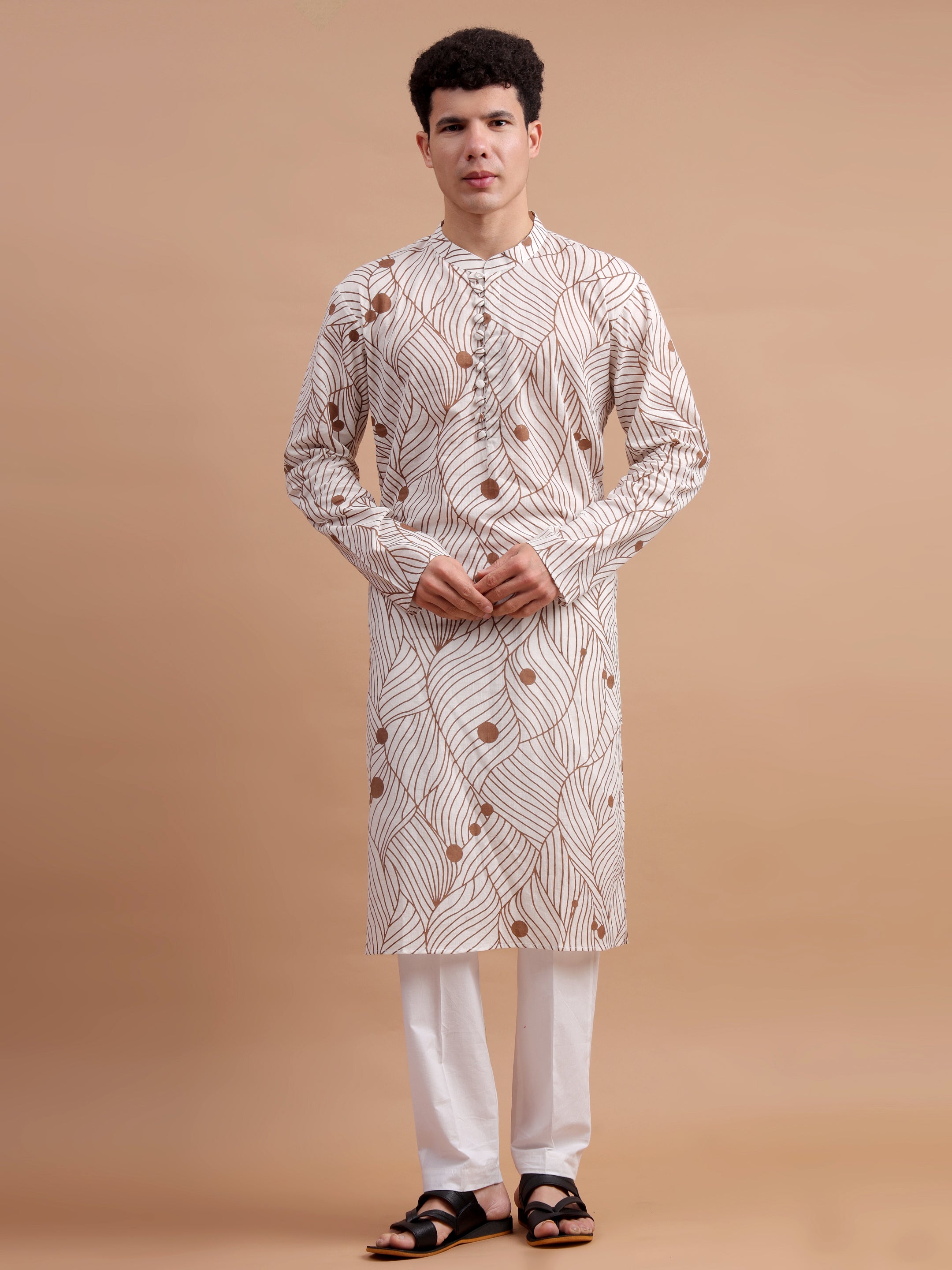 Brown Men Kurta Set