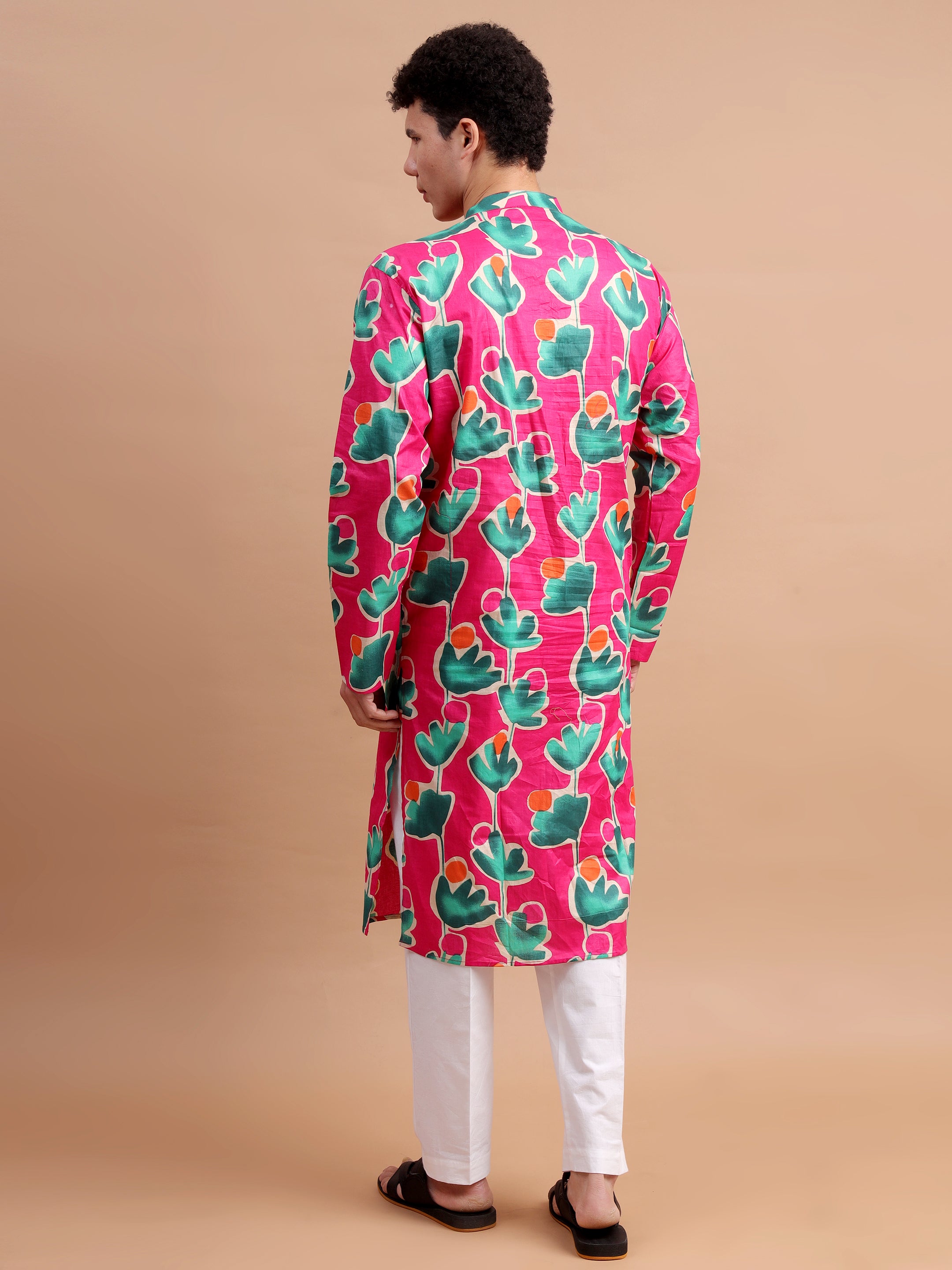 Pink Men Kurta Set