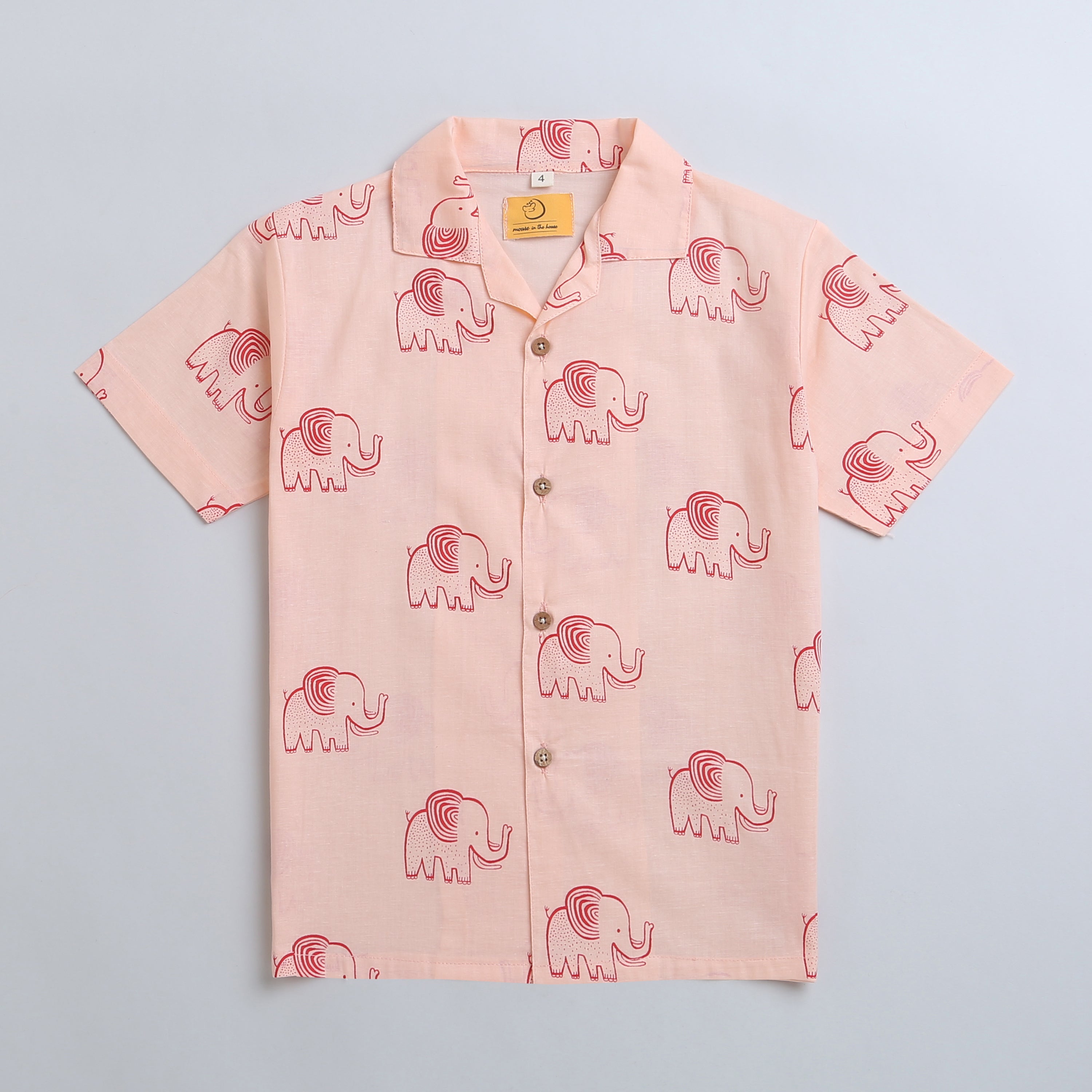 A STOMPING ELEPHANT - COTTON SHIRT - Totdot