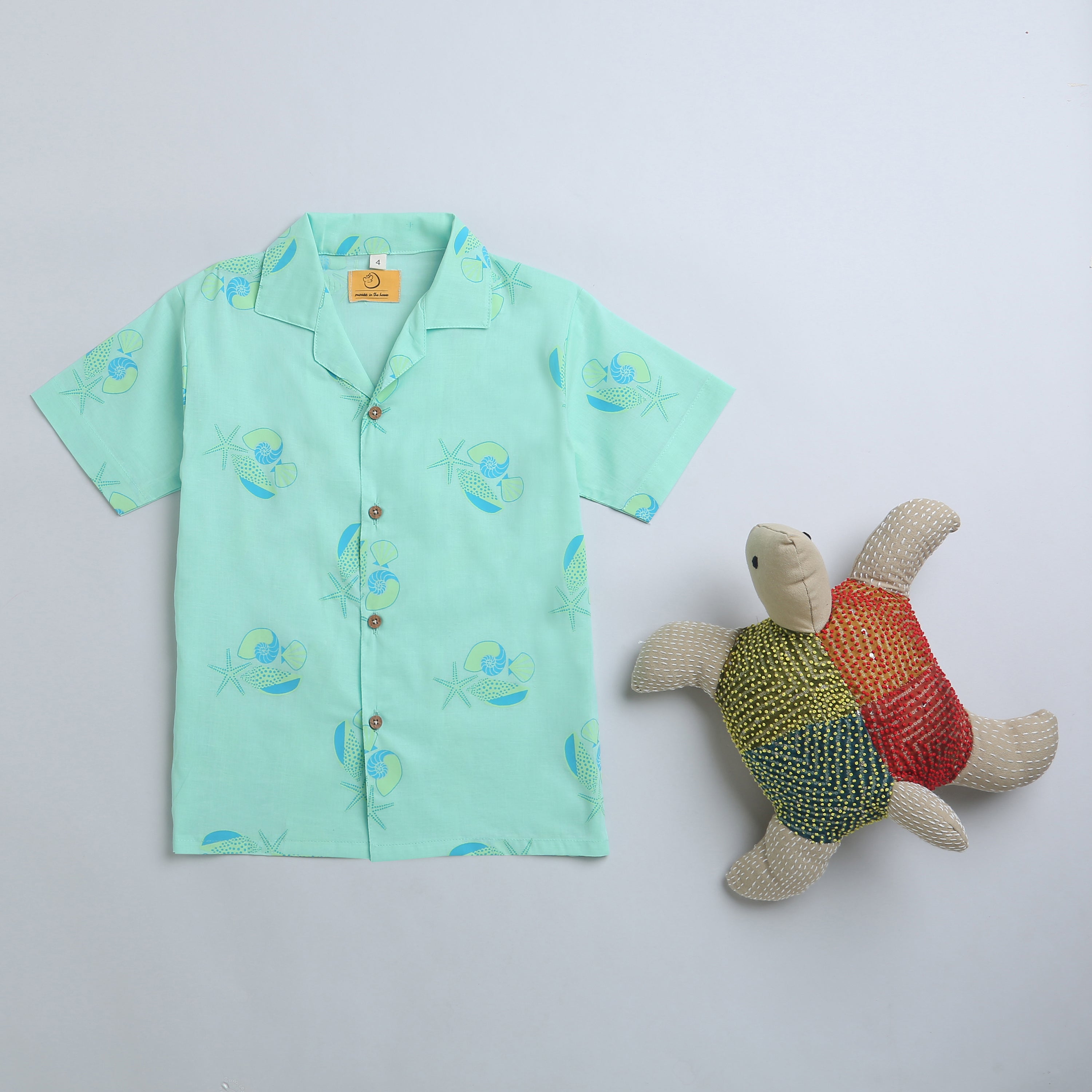 OLIVE THE SEASHELLS - COTTON SHIRT - Totdot