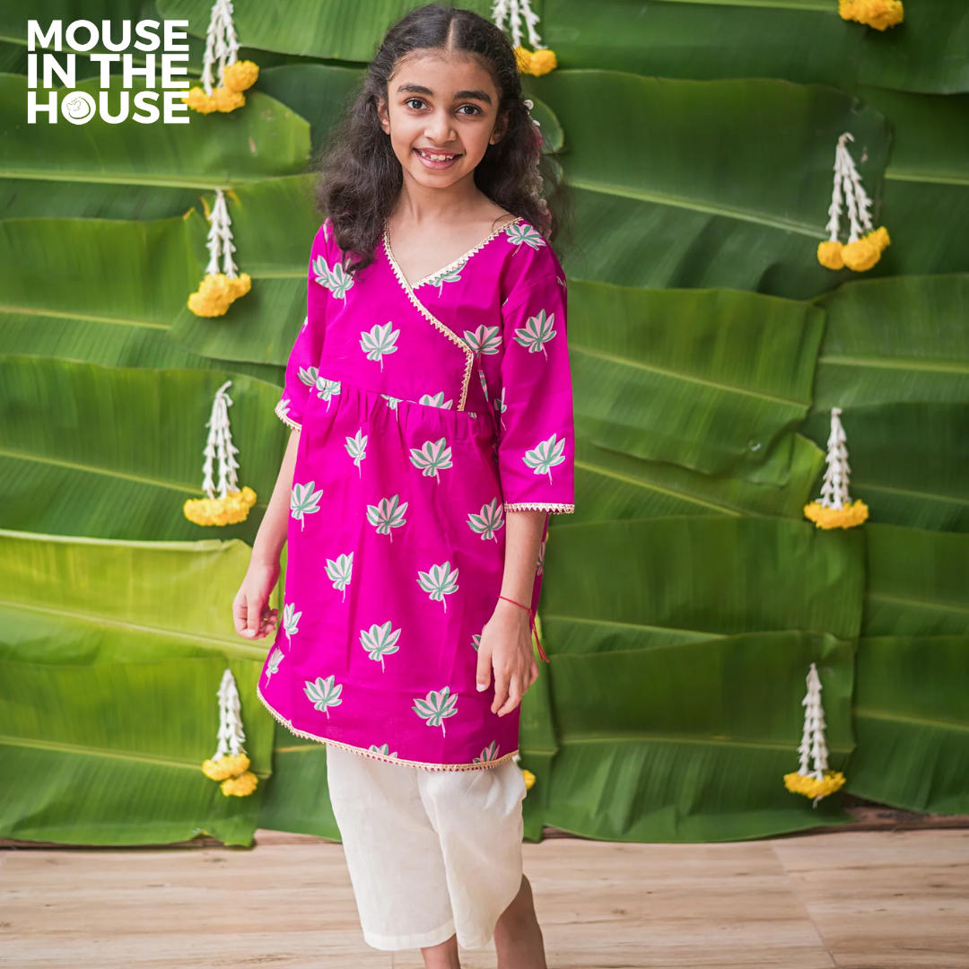 Lotus Bloom (Purple)- Ethnic Wear Girls
