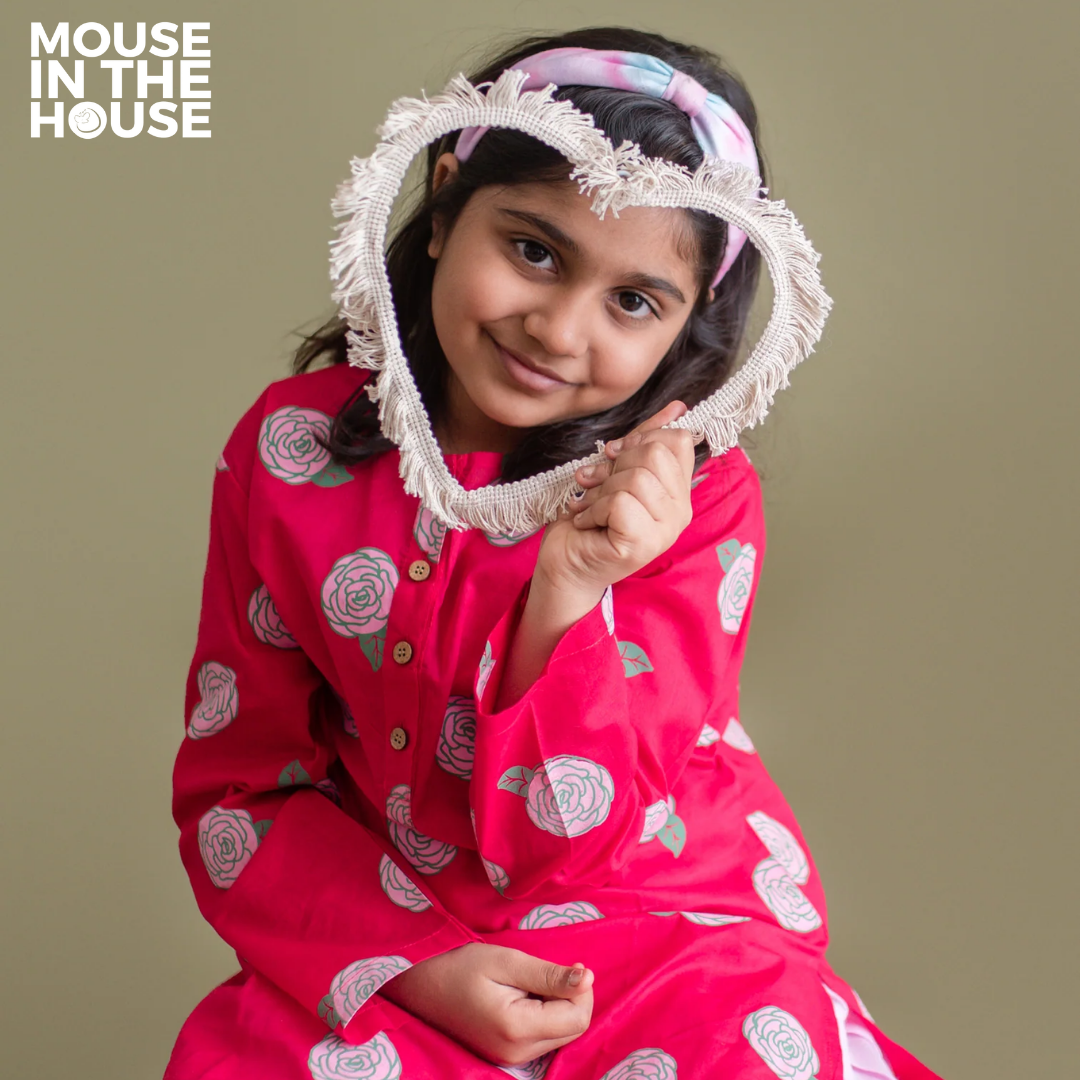 Blooming Red- Ethnic Wear Girls