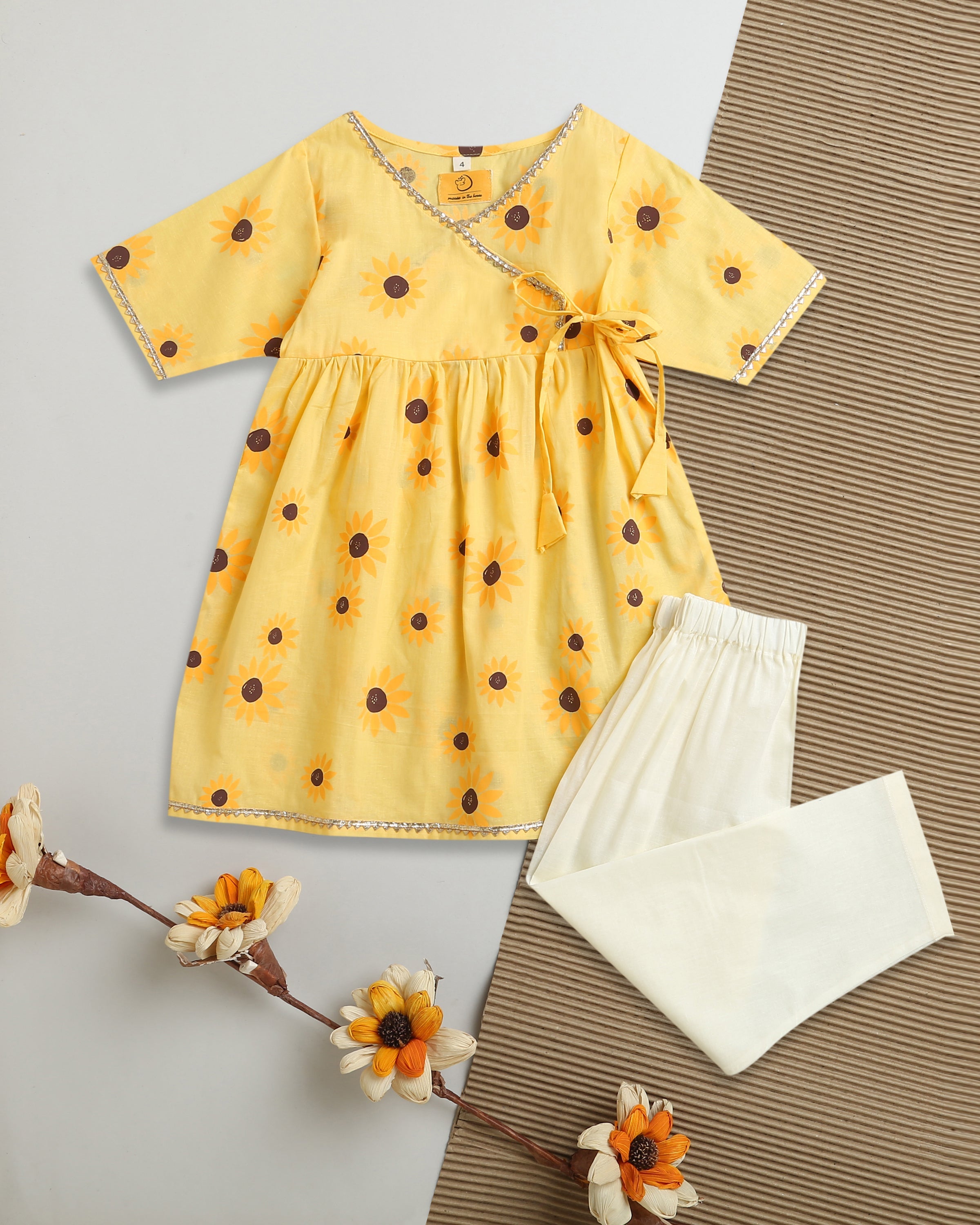 Lane of Dreams (Yellow) - Girls Ethnic Wear