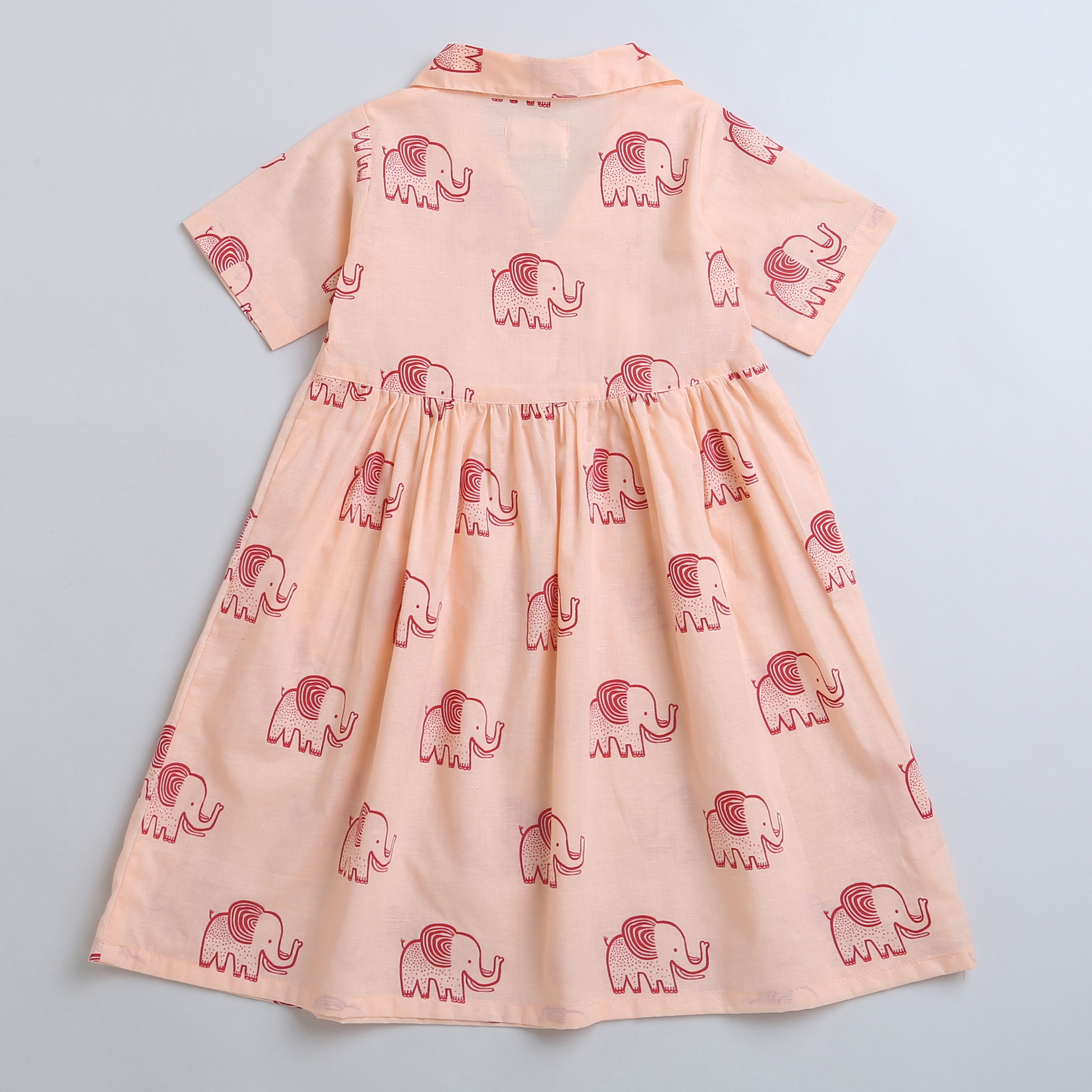 A STOMPING ELEPHANT - COTTON DRESS - Totdot