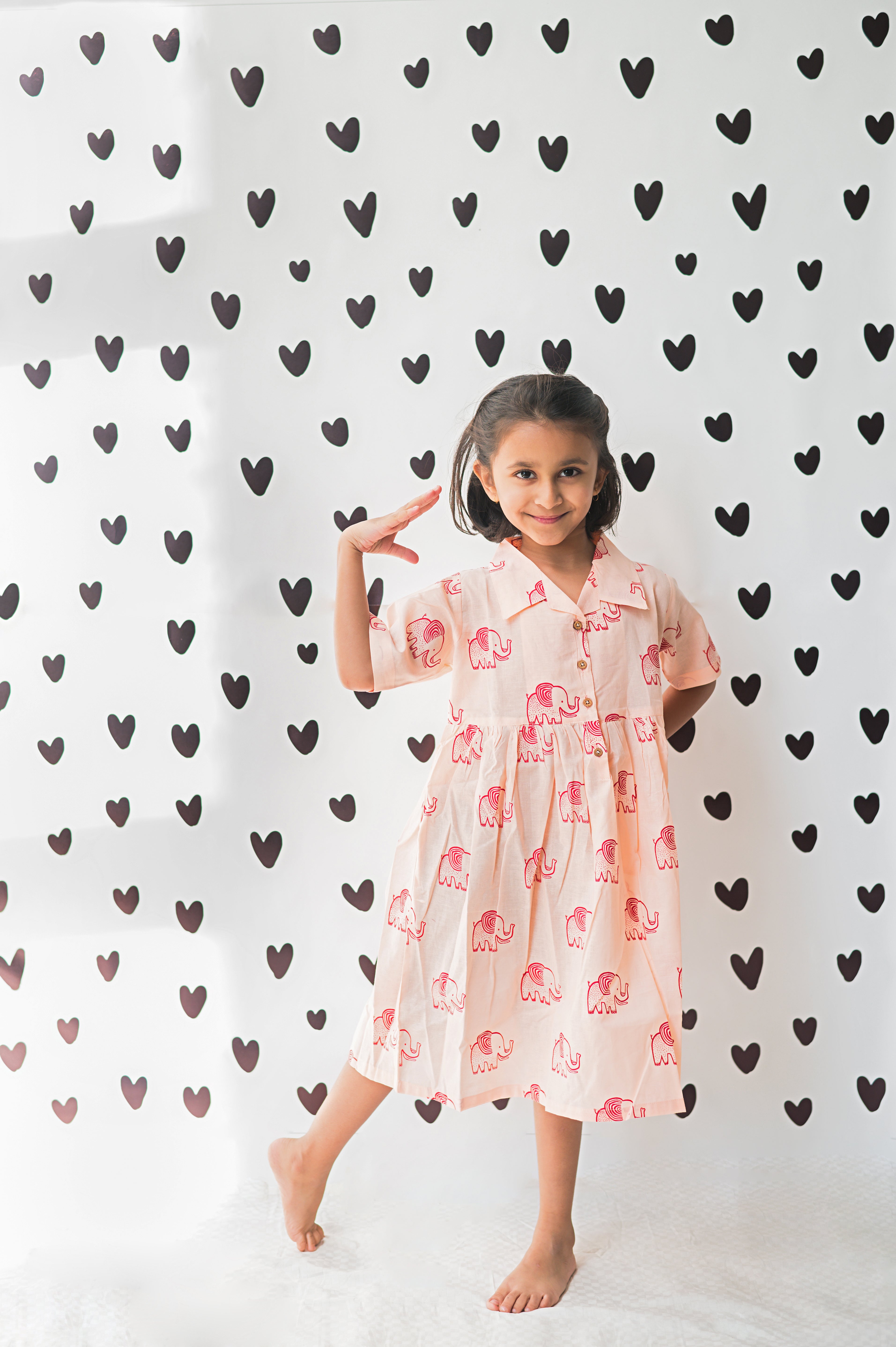 A STOMPING ELEPHANT - COTTON DRESS - Totdot