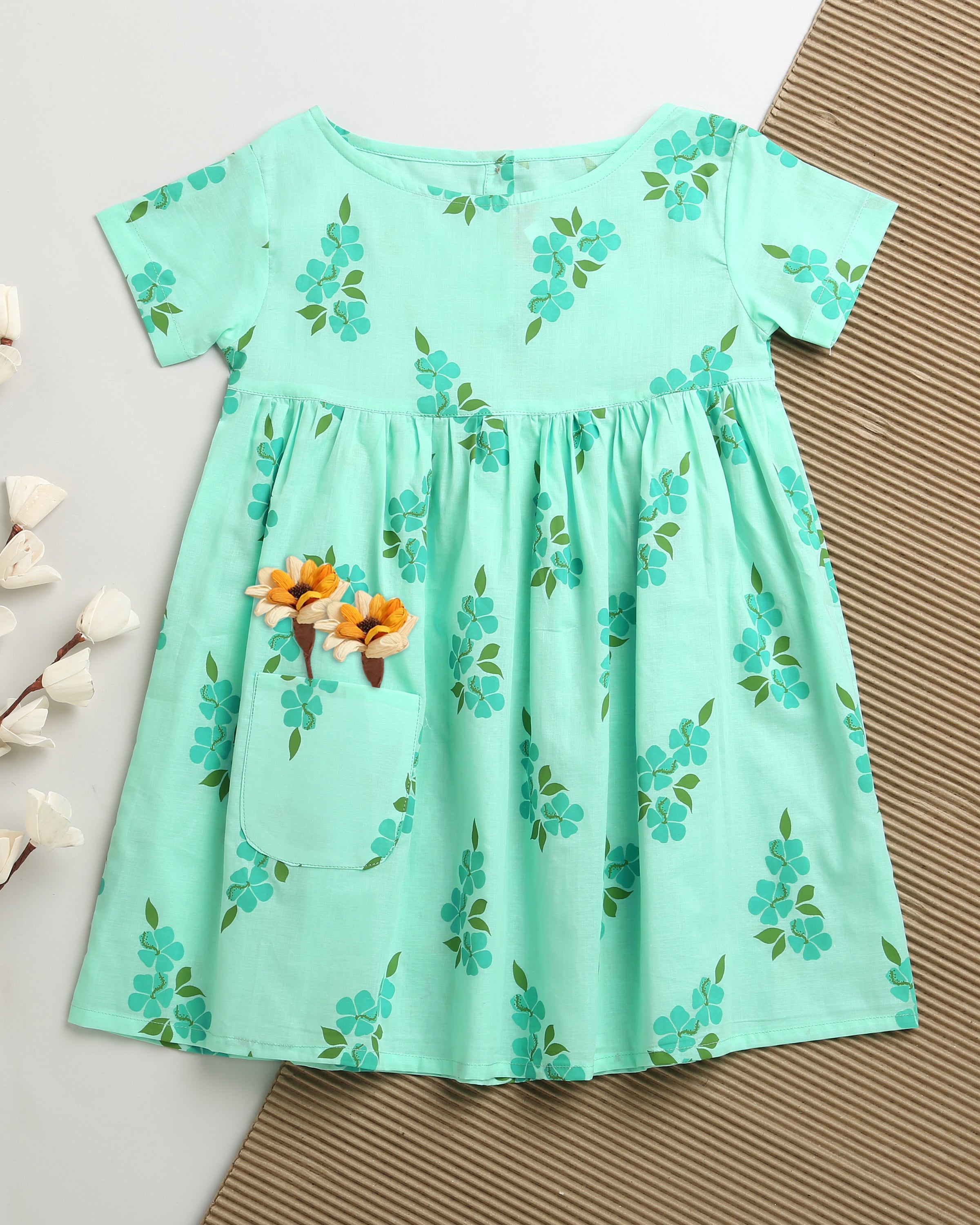 Lane of Happiness (Blue)- Cotton Frock