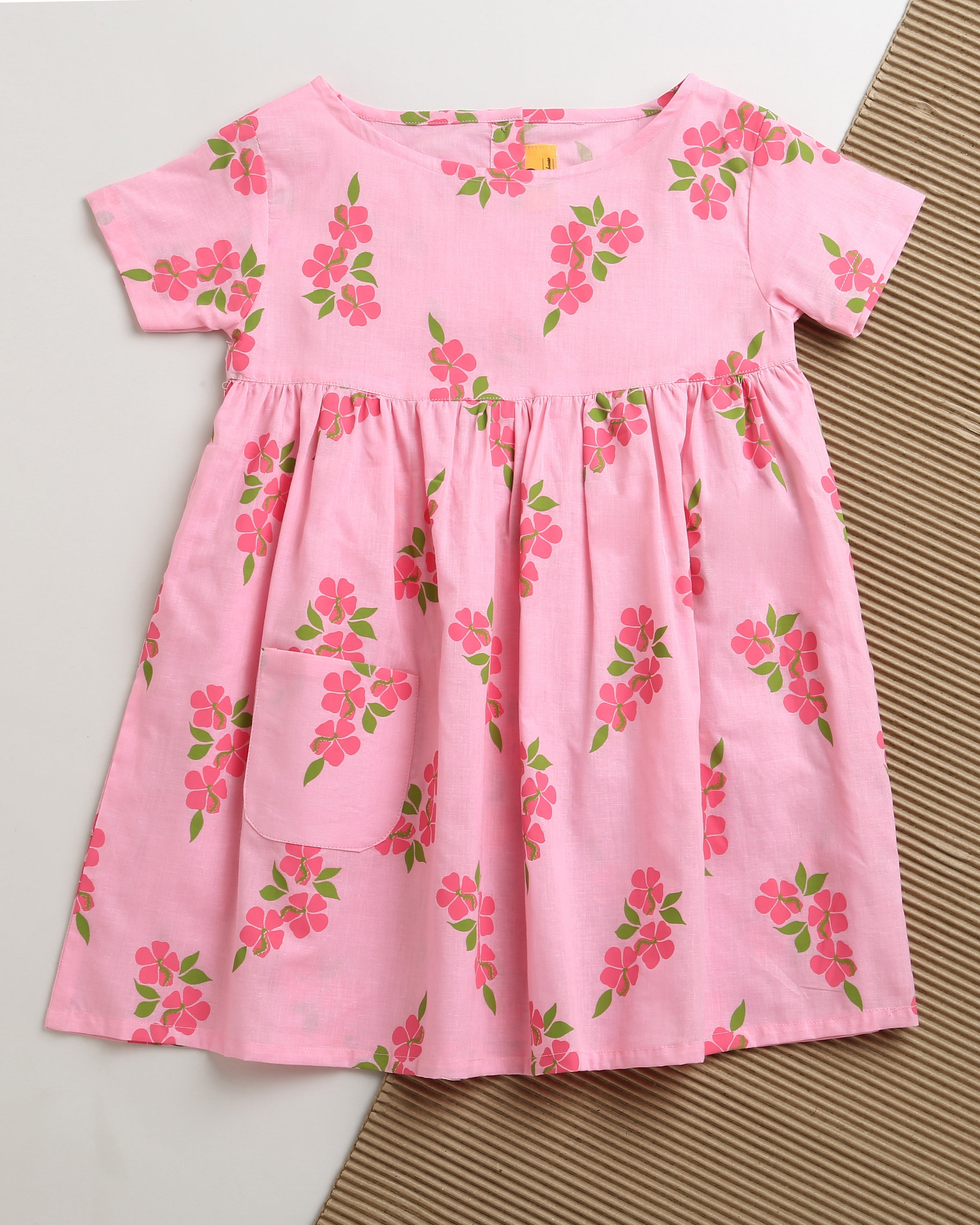 Lane of Happiness (pink)- Cotton Frock