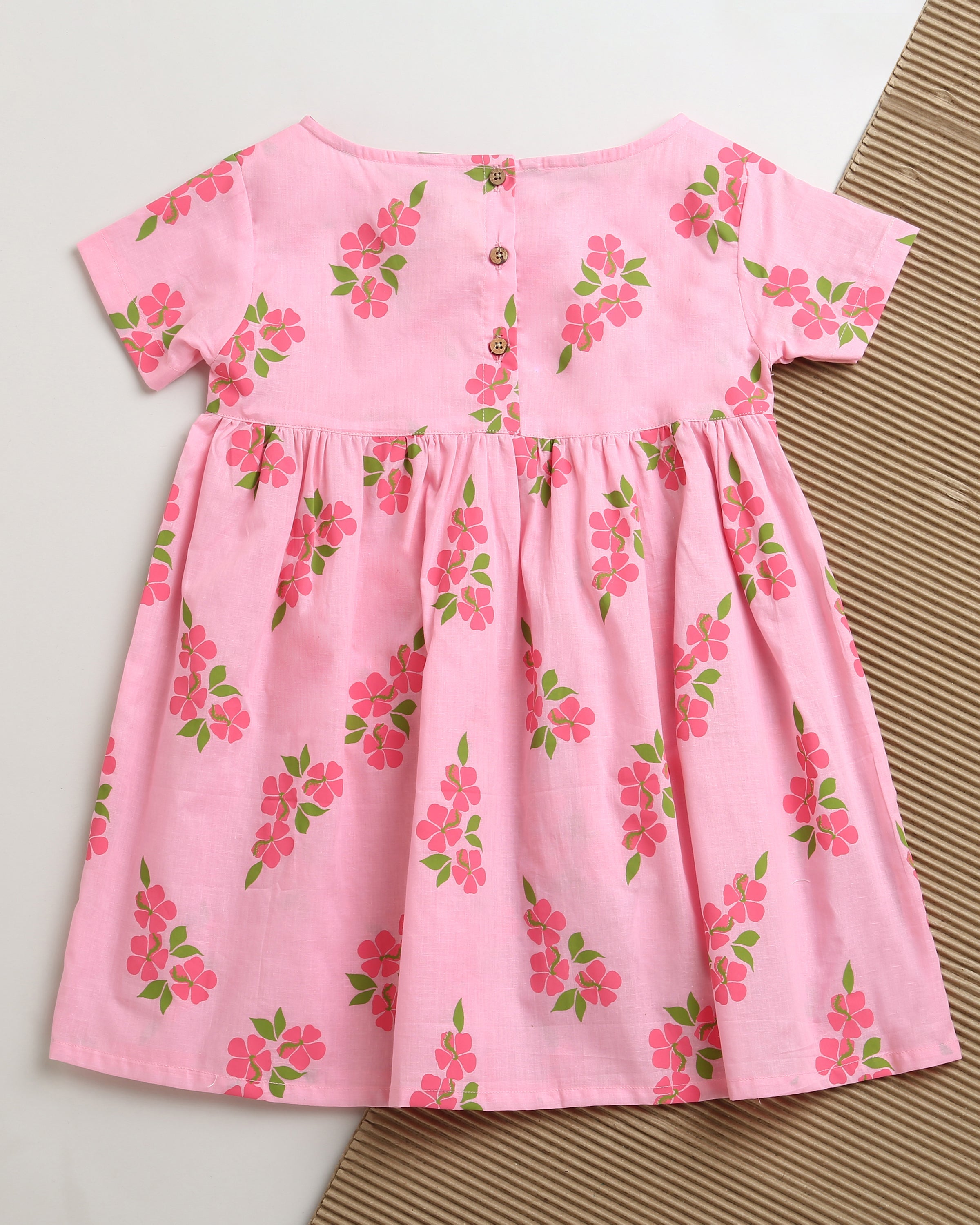 Lane of Happiness (pink)- Cotton Frock