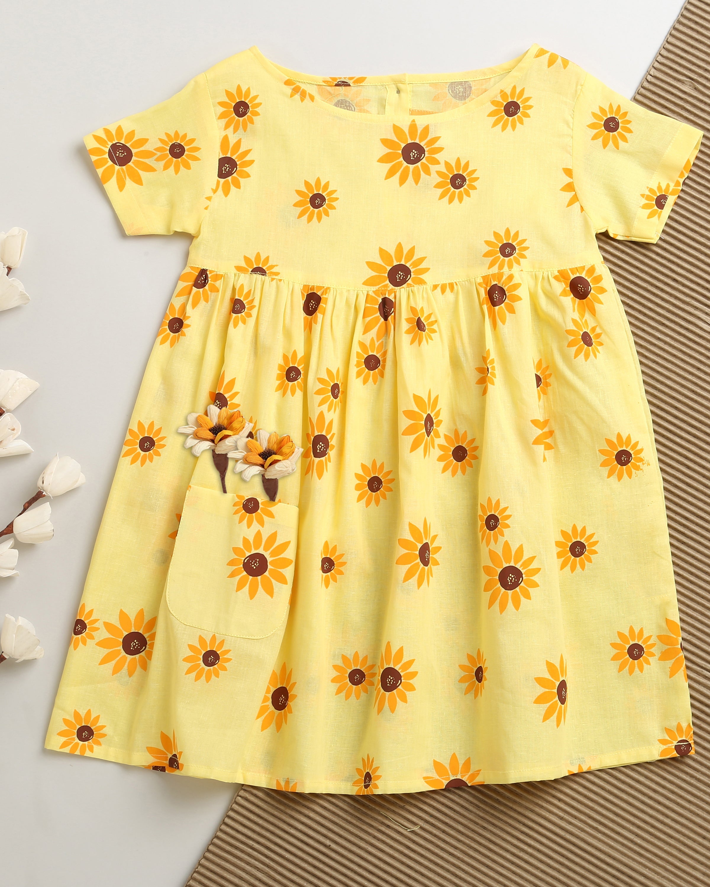 Lane of Dreams (Yellow)- Cotton Dress