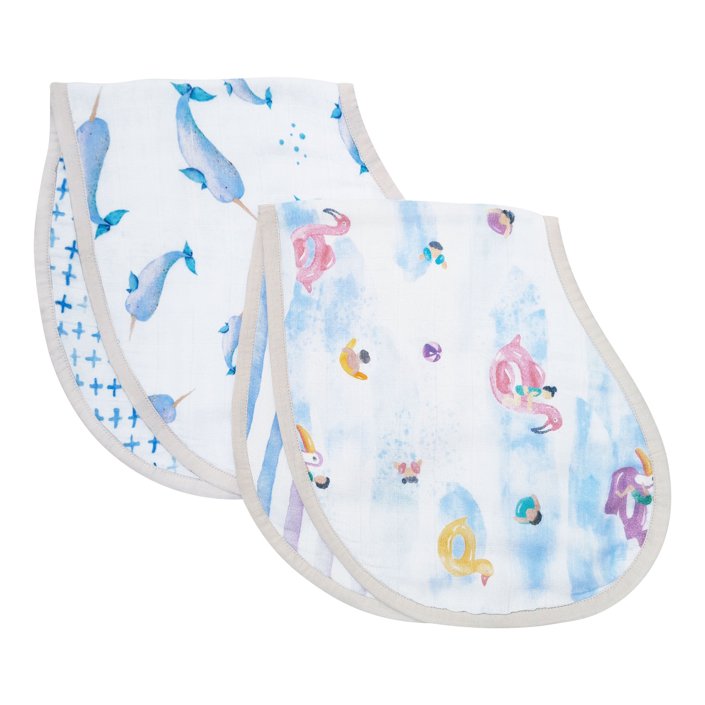 Bamboo Muslin Burp Cloth & Bib - Pack of 2 – Pool Floaties