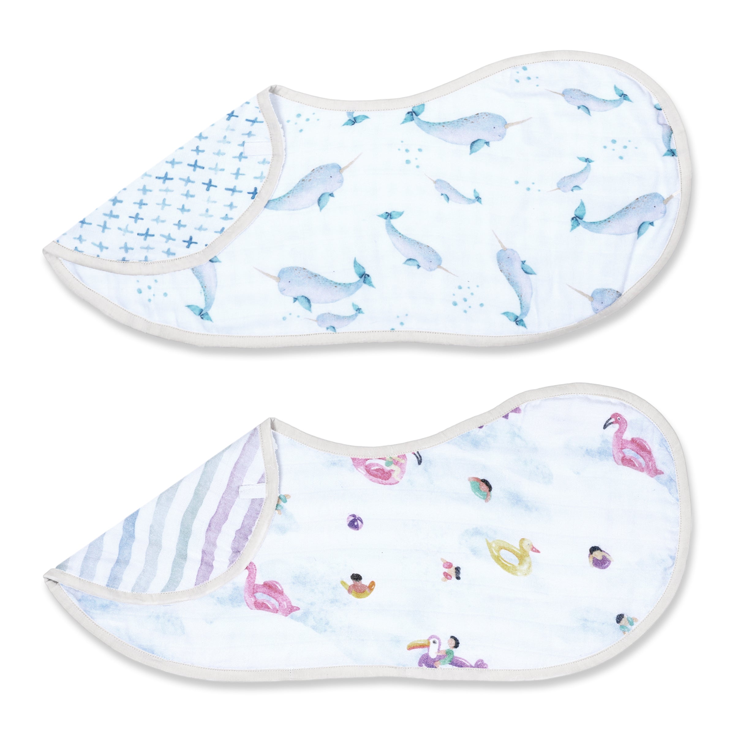 Bamboo Muslin Burp Cloth & Bib - Pack of 2 – Pool Floaties