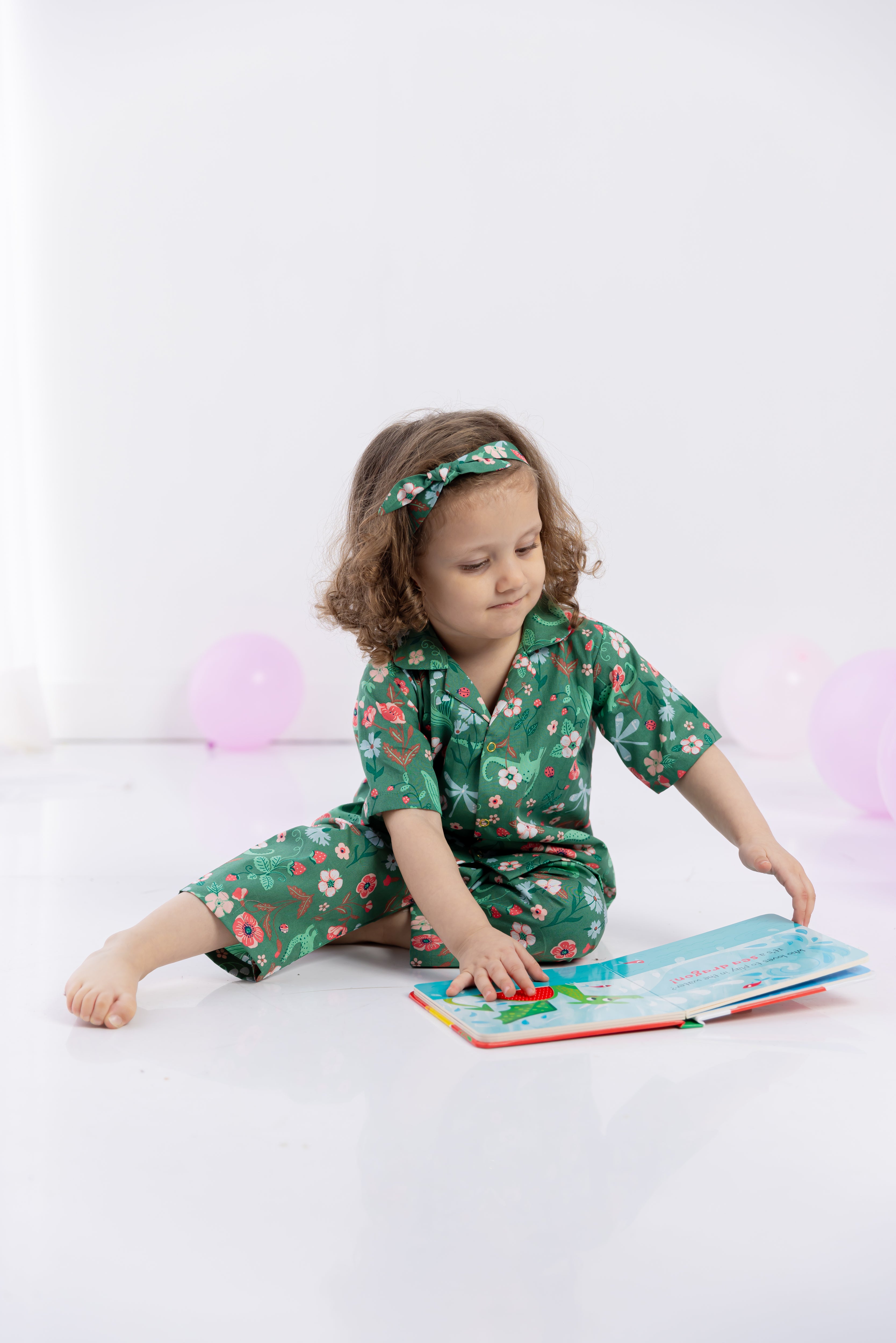 Flower And Dragon Jammies Set - Totdot