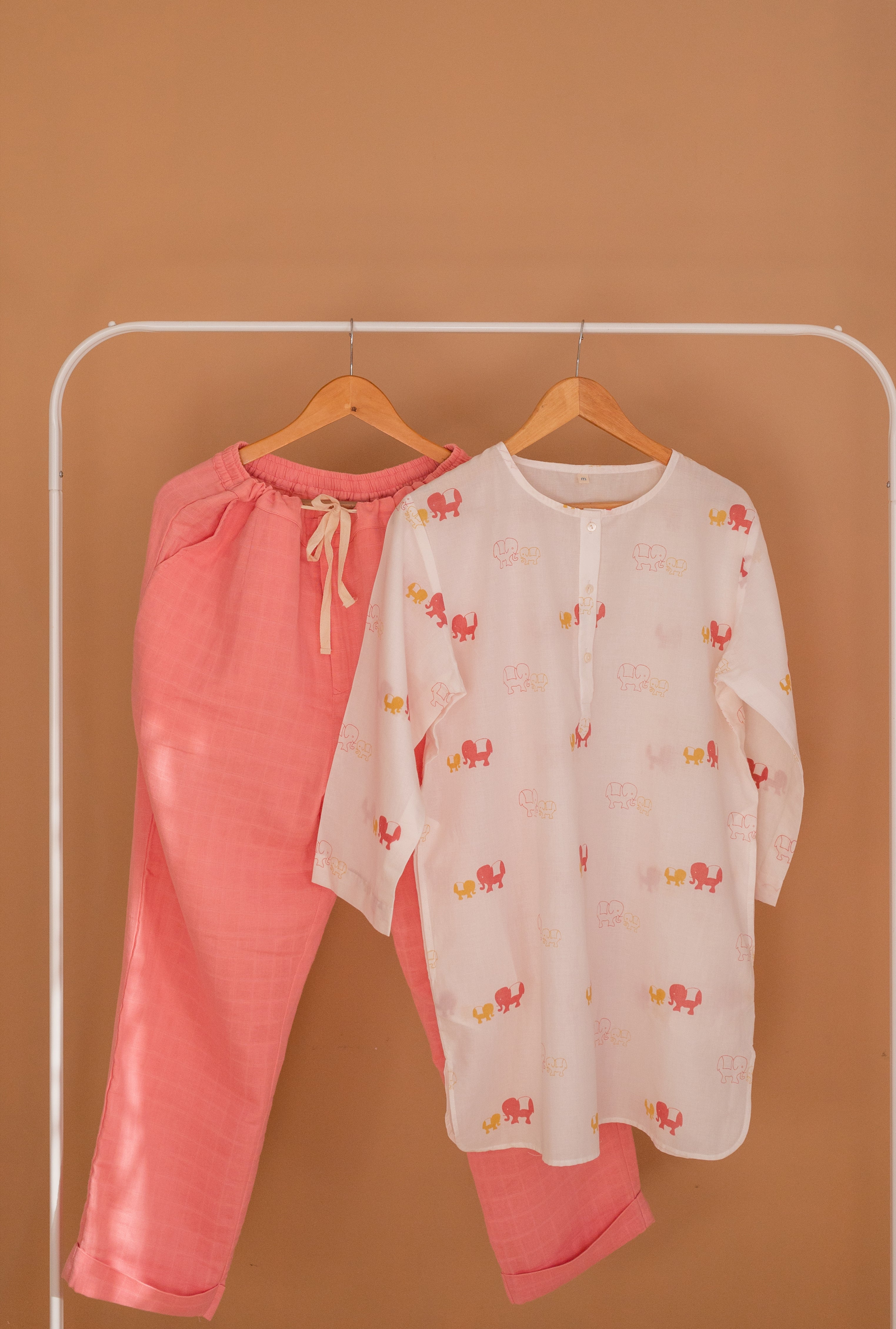 Men Kurta Pajama Set - Colours of the Earth - Elle Pink