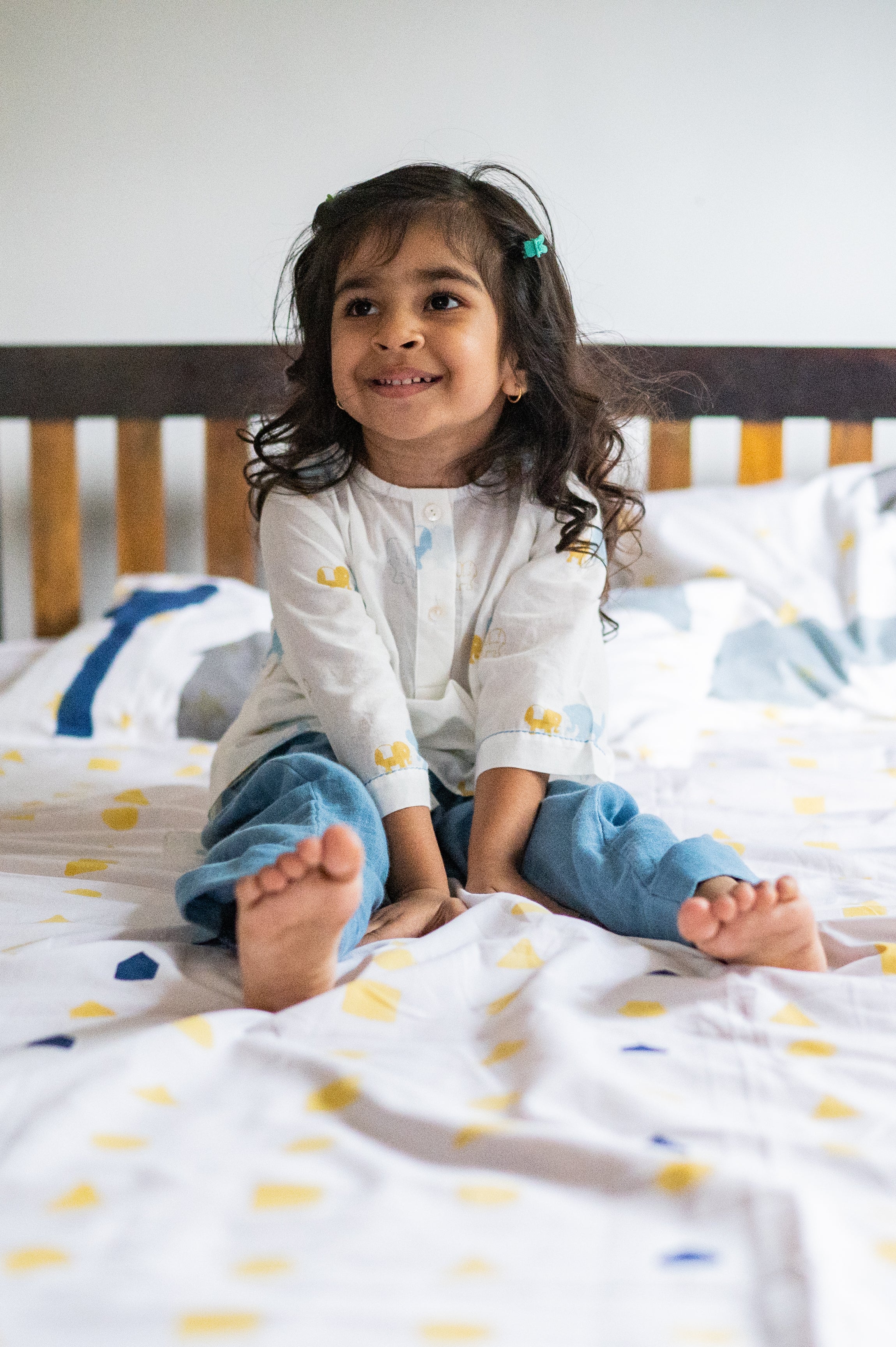 Kids Kurta Pajama Set - Colours of the Earth - Elle Blue - Totdot