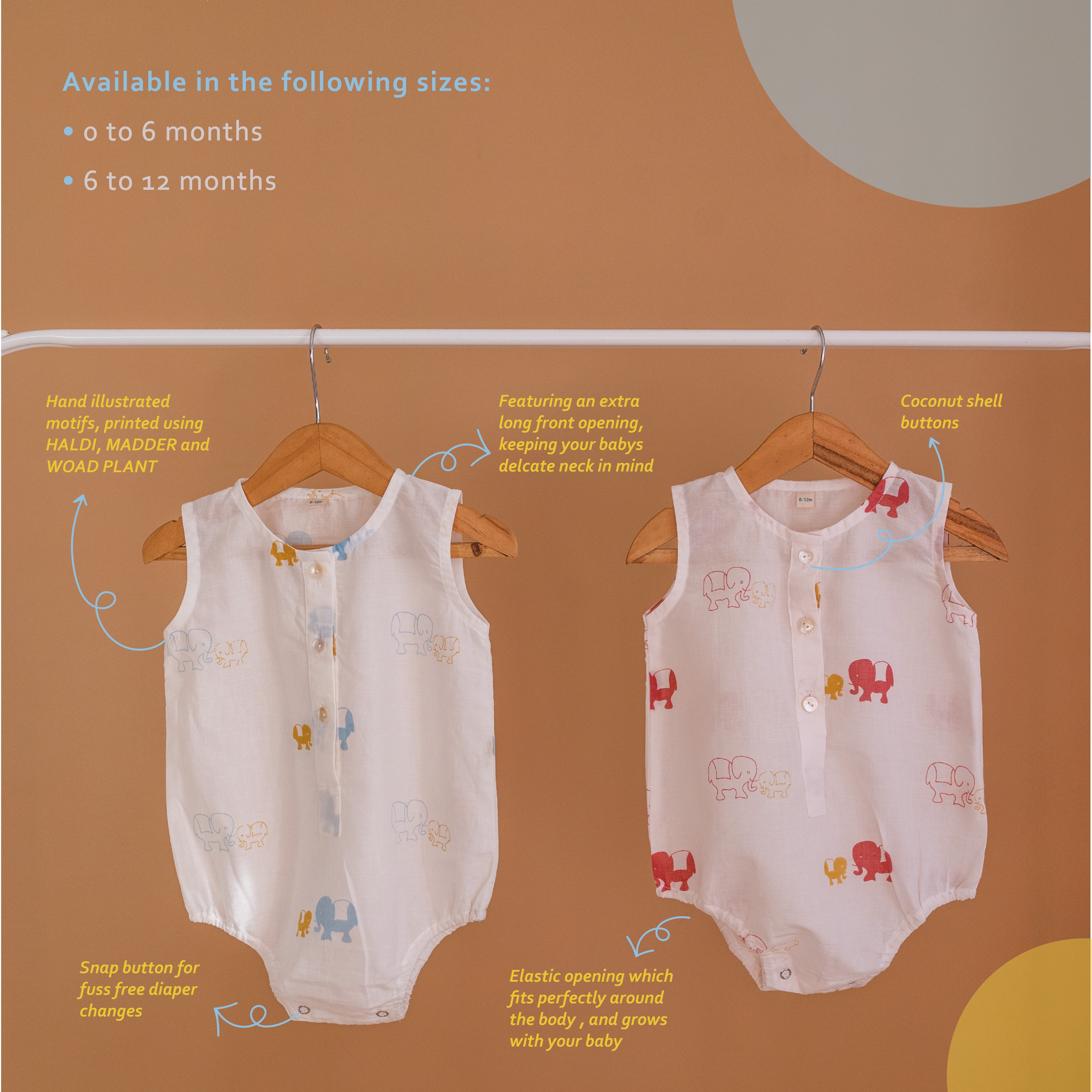 Baby Romper - Colours of the Earth - Elle Blue - Totdot