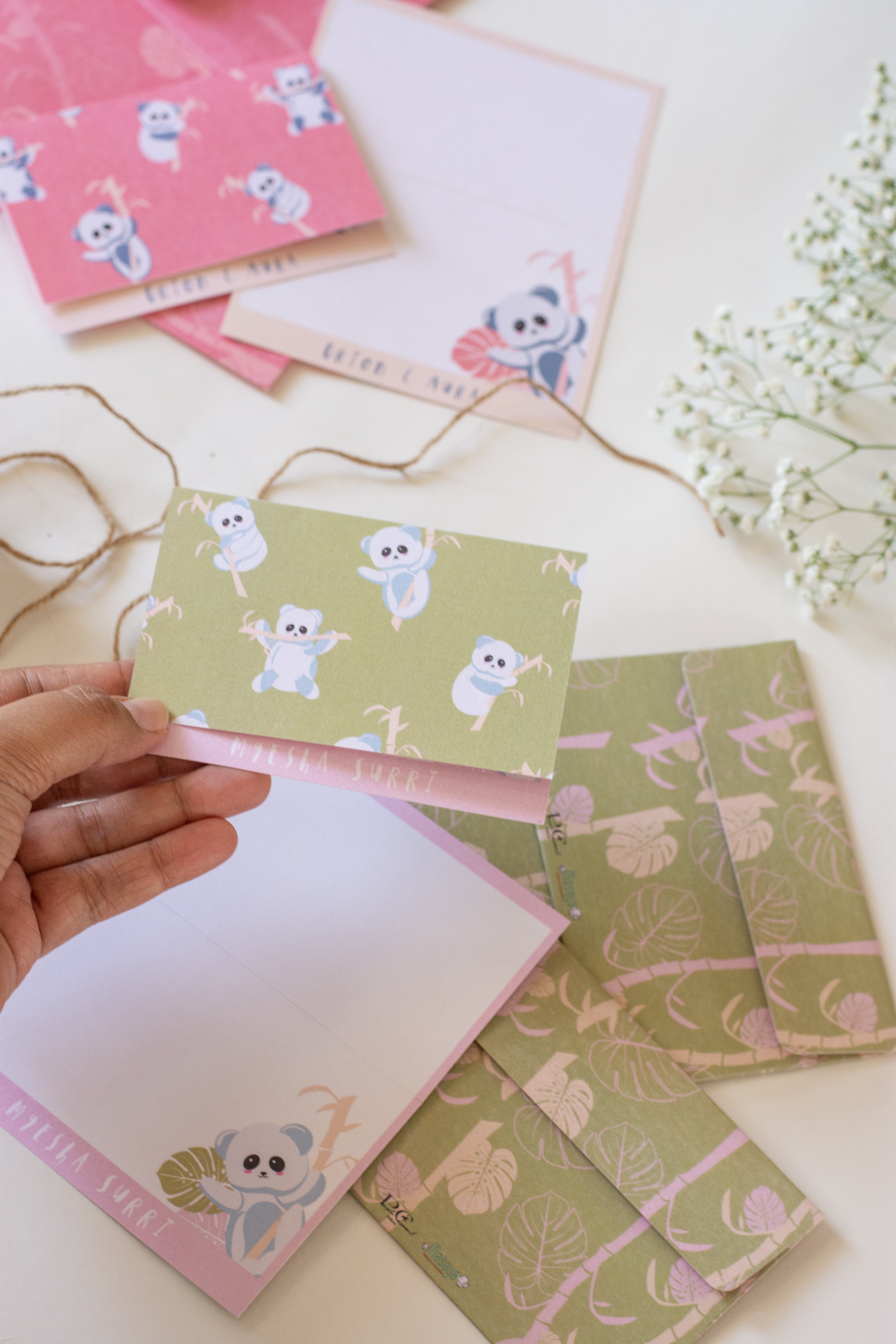 Foldable Gift Cards with Envelopes - K for Koala | Pastel