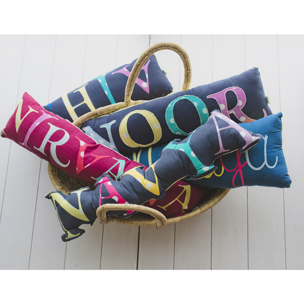 Embroidered Bolster Name Pillow - Shape Cushions - Totdot