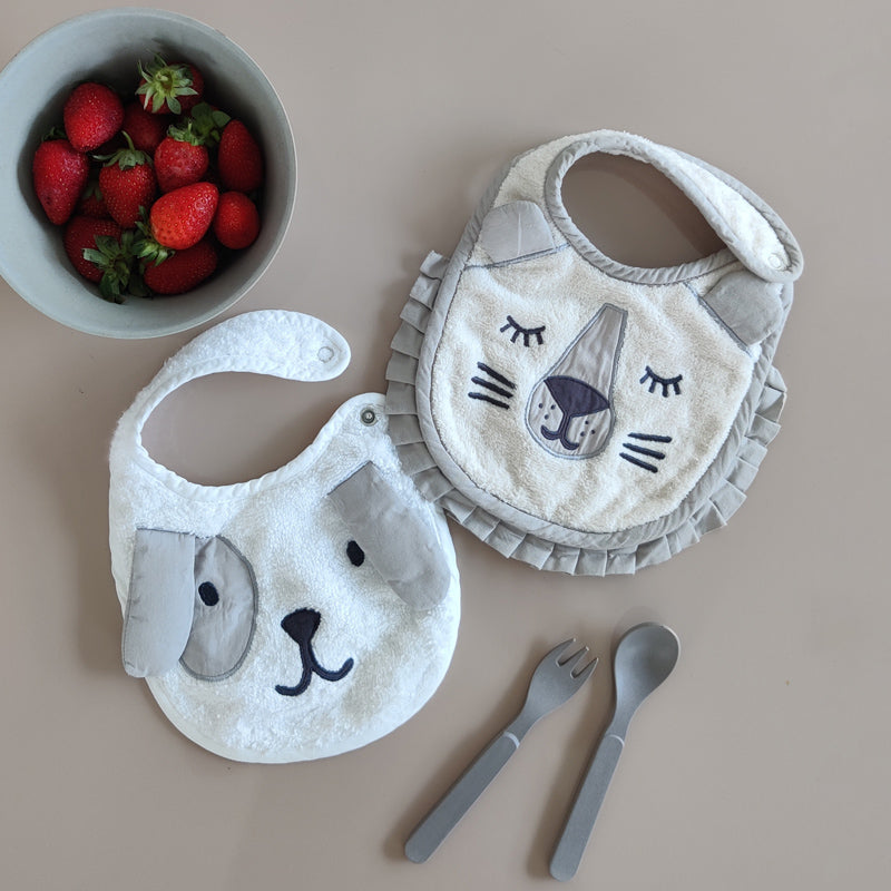 Newborn Bibs - Puppy & Lion | Pack of 2