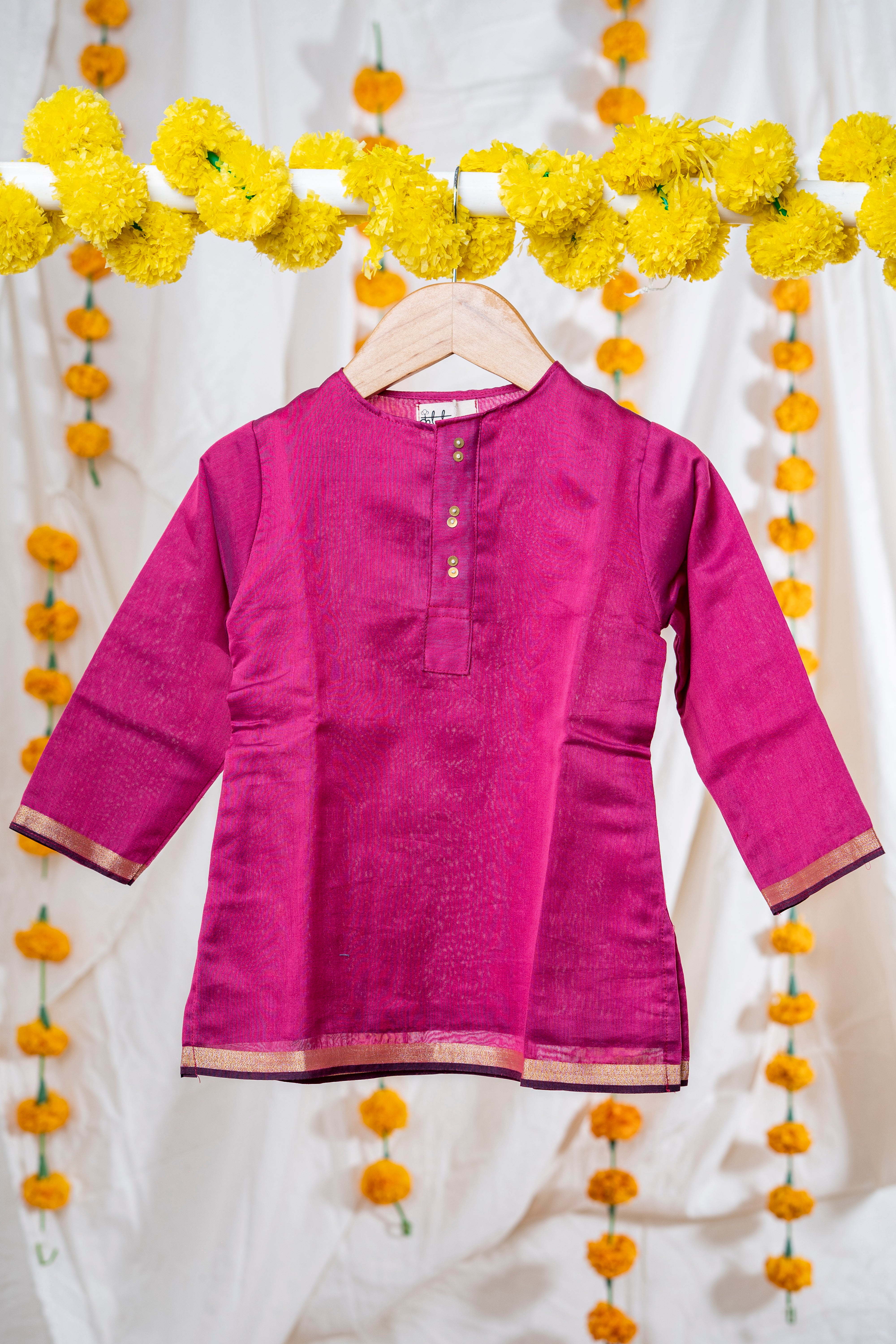 Magenta Kurta Set - Unisex Ethnic Wear